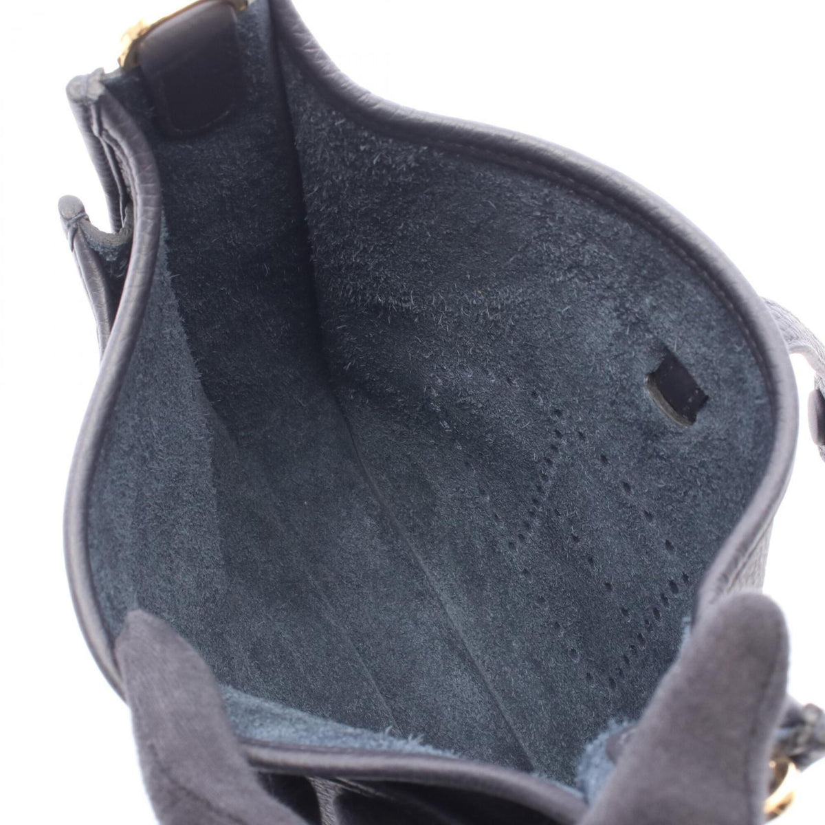 Hermes Navy Taurillon Clemence Leather Leather Handbag Shoulder Bag (Pre-Owned)