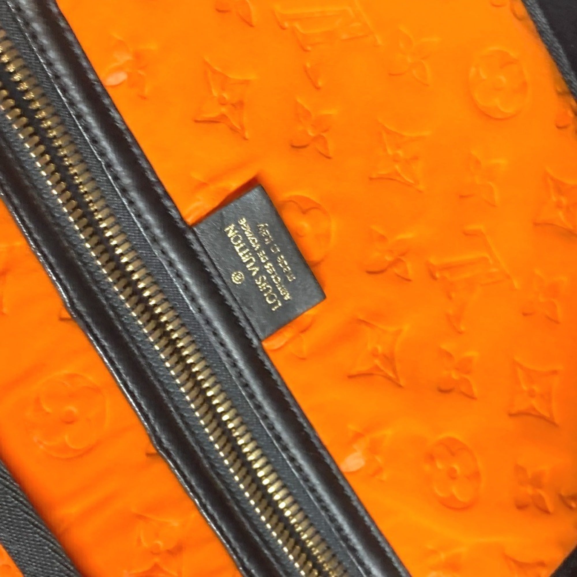 Louis Vuitton Orange Microfiber Shoulder Bag Tote Bag (Pre-Owned)