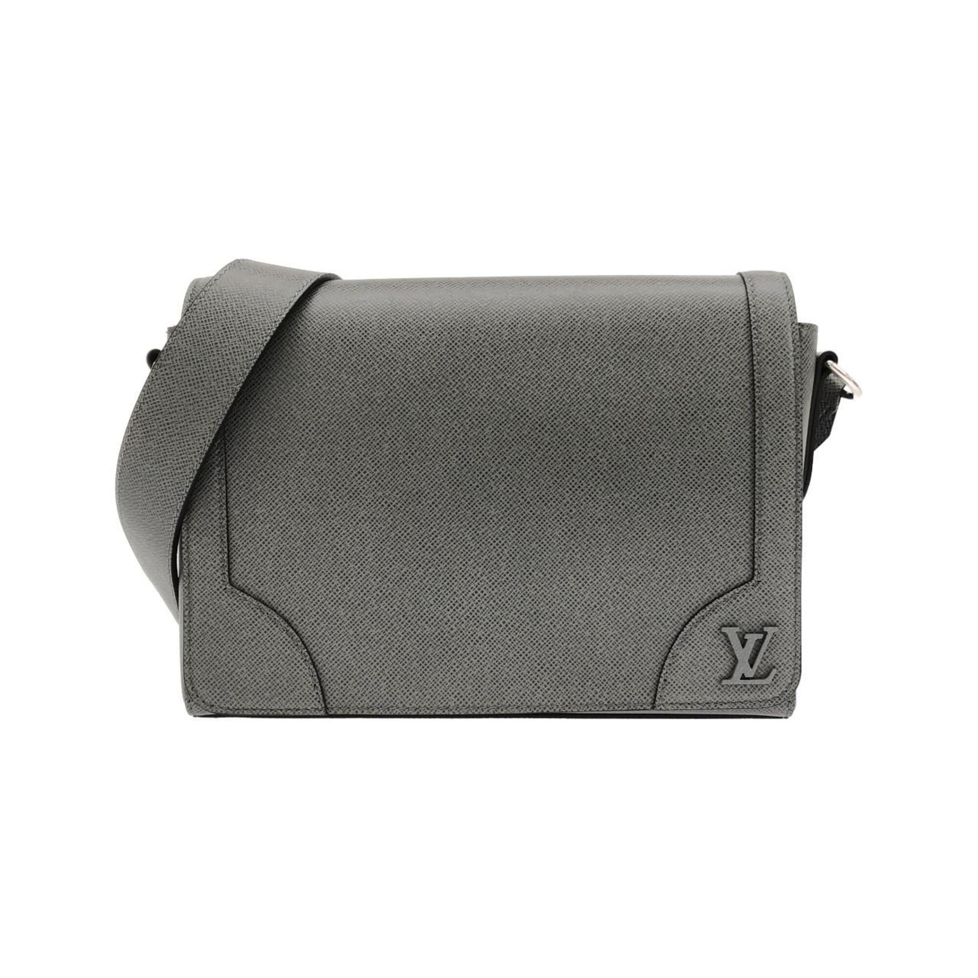 Louis Vuitton Gris Leather Shoulder Bag (Pre-Owned)