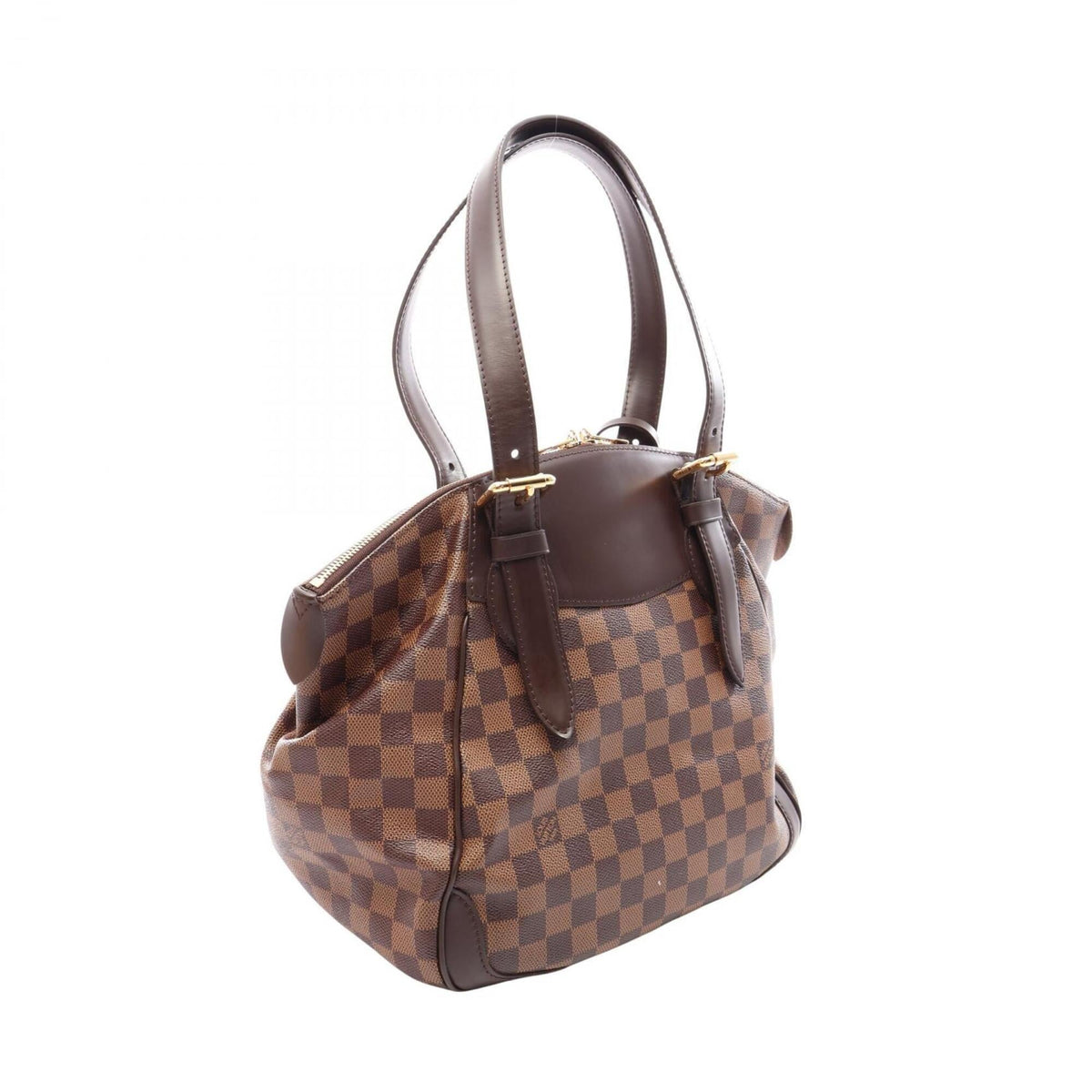 Louis Vuitton Brown Damier Canvas Coated Canvas Leather Damier Canvas Leather Handbag Shoulder Bag (Pre-Owned)