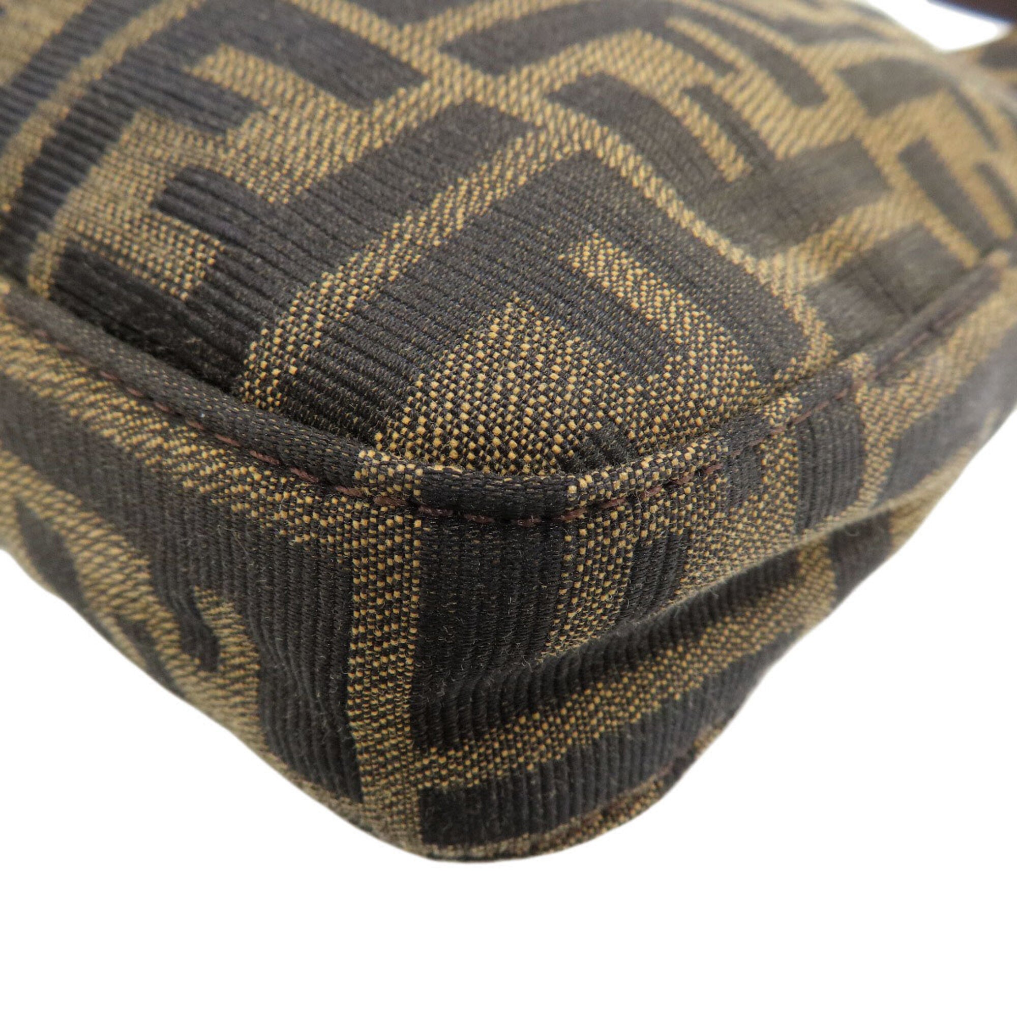 Fendi Brown Canvas Shoulder Bag (Pre-Owned)