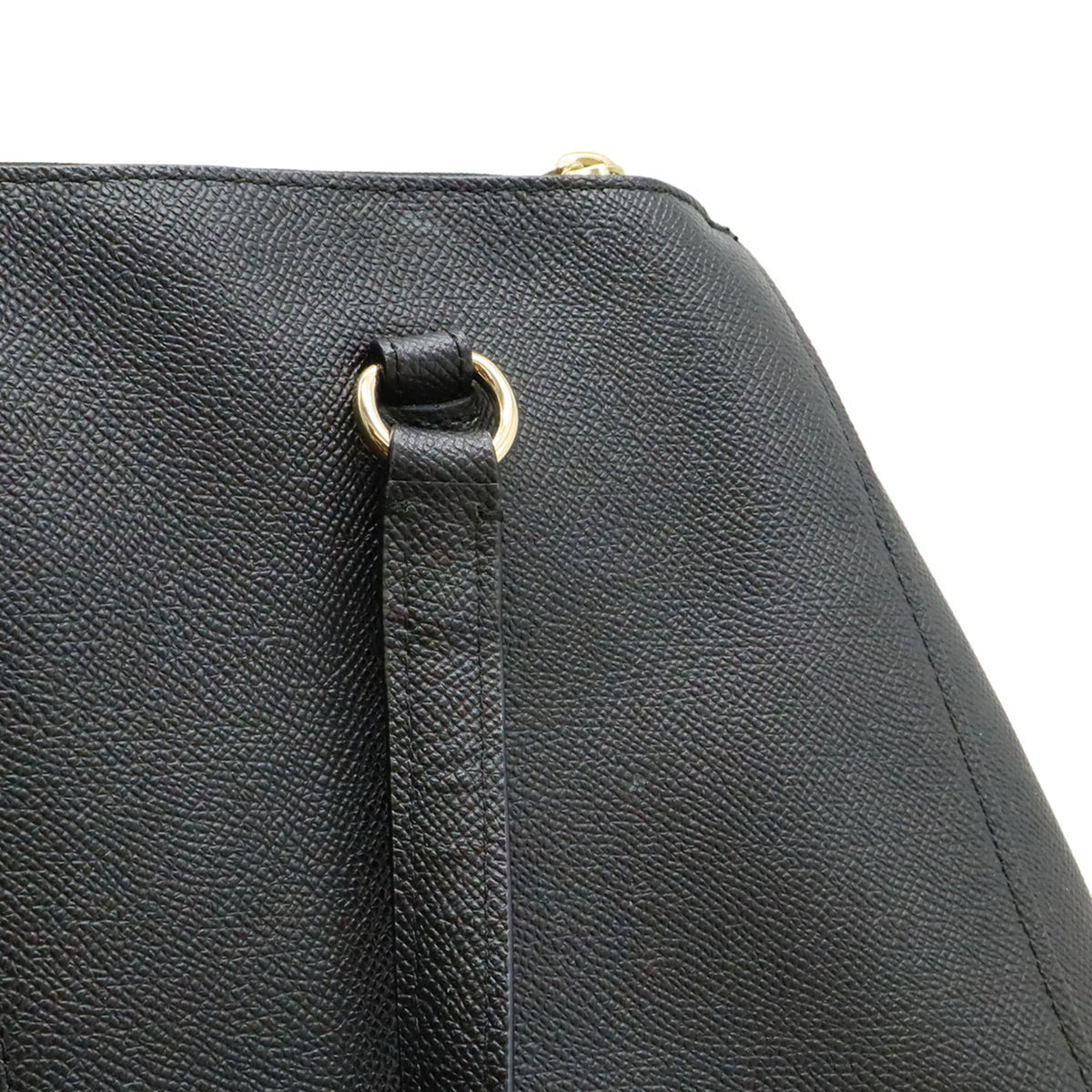 Coach Black Leather Shoulder Bag Tote Bag (Pre-Owned)