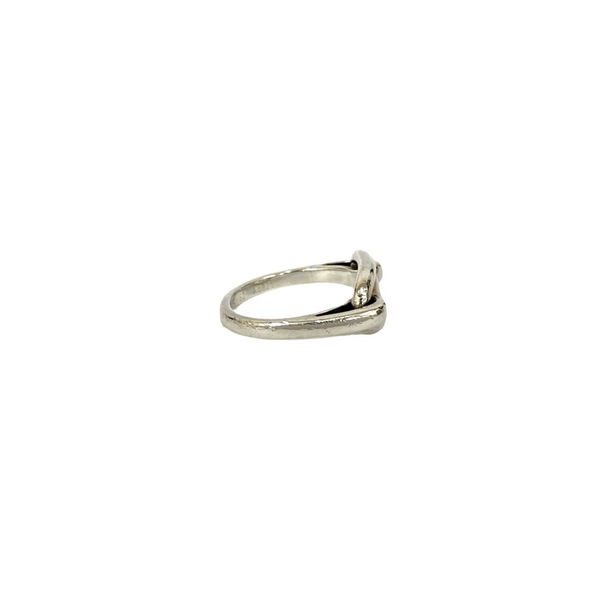 Hermes Silver Silver 925 Band Ring (Pre-Owned)