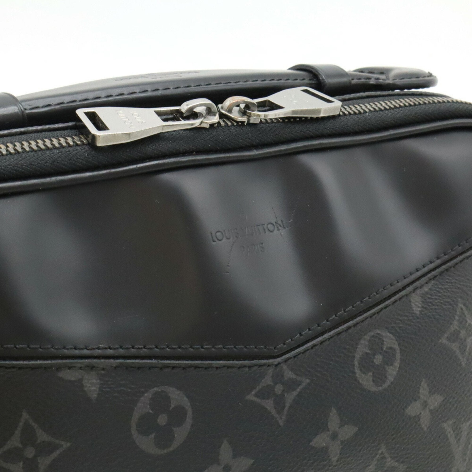 Louis Vuitton Black Gray Monogram Eclipse Leather Clutch Bag Fanny Pack (Pre-Owned)