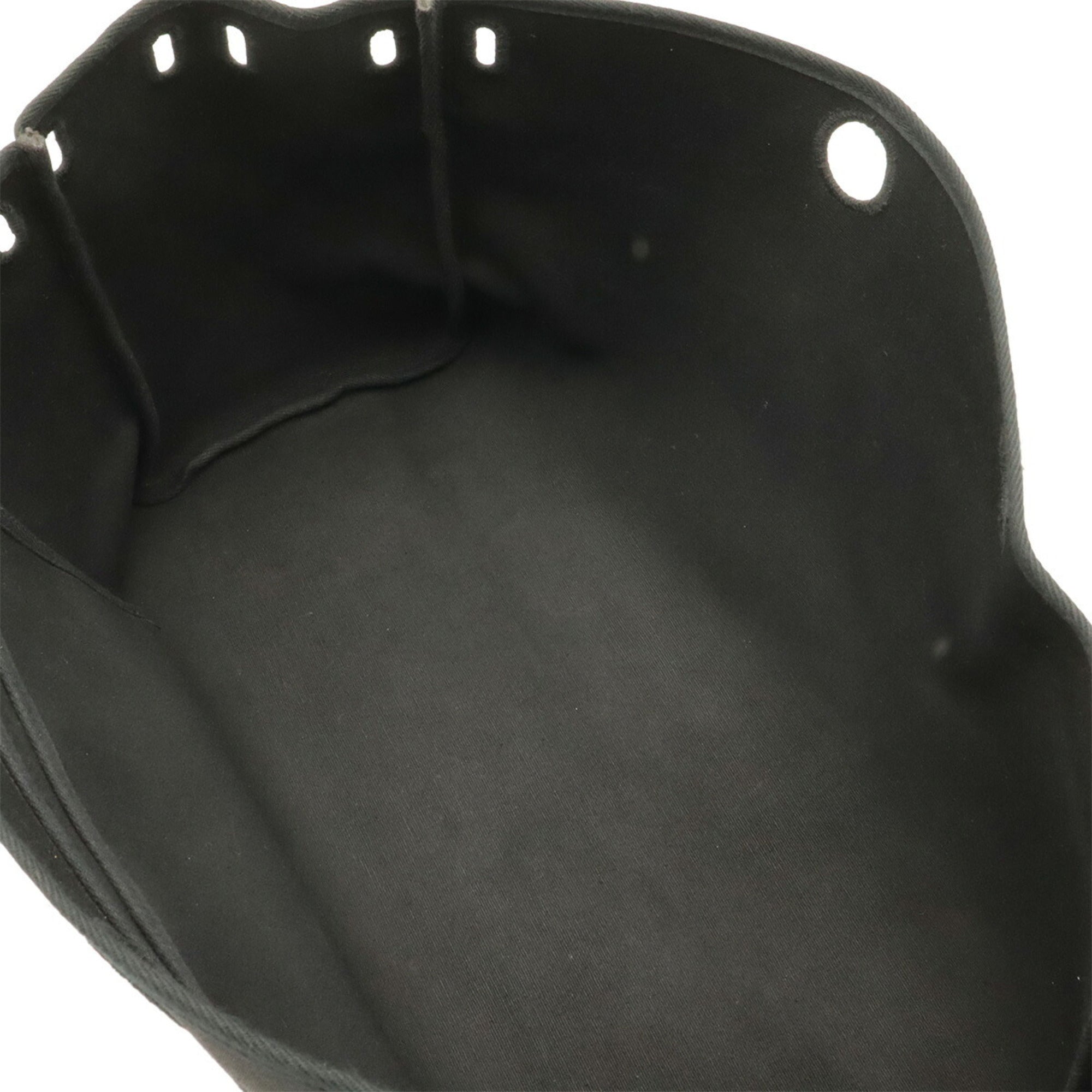 Hermes Black Toile Officier Leather Shoulder Bag Tote Bag (Pre-Owned)