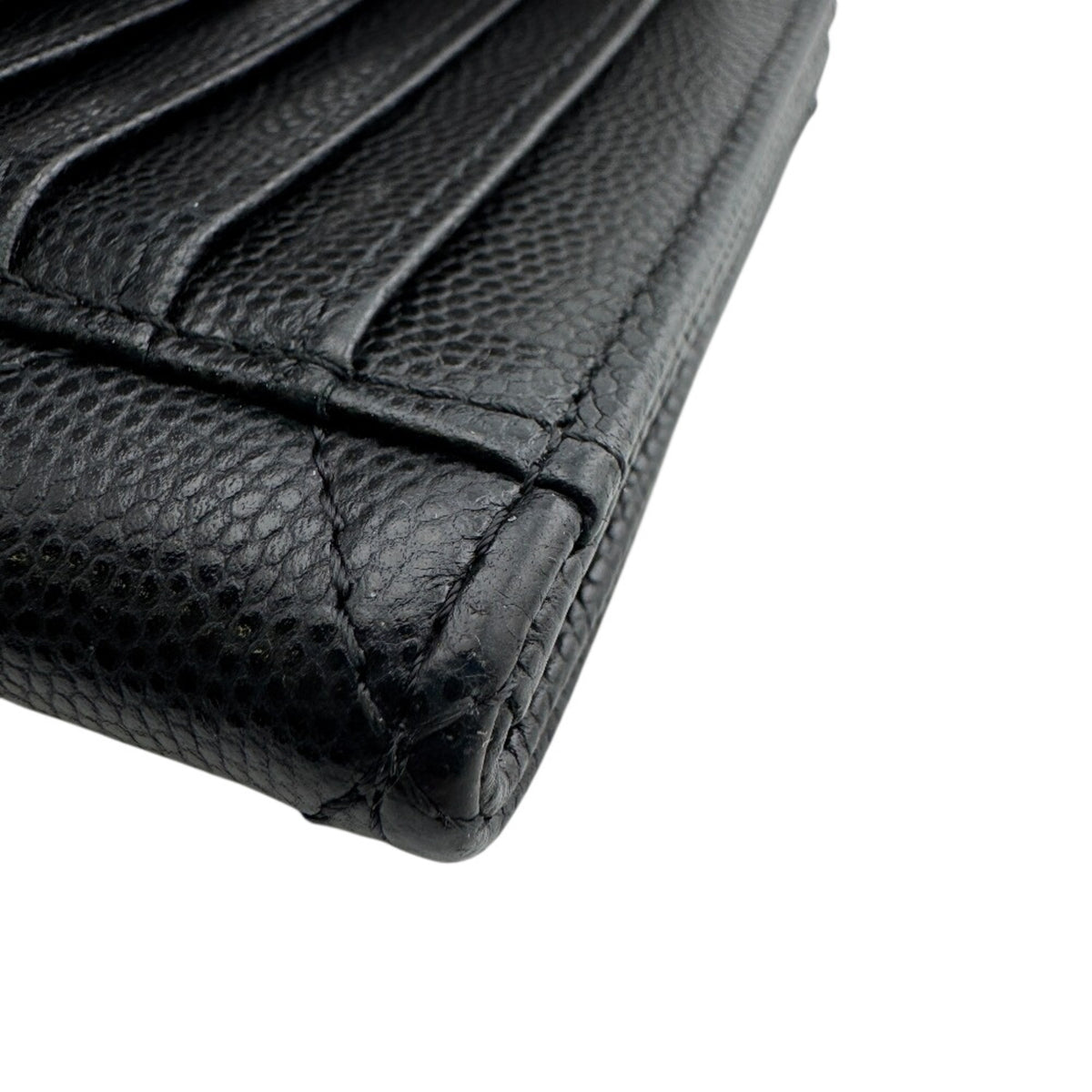 Chanel Black Leather Coin Purse/Coin Case (Pre-Owned)
