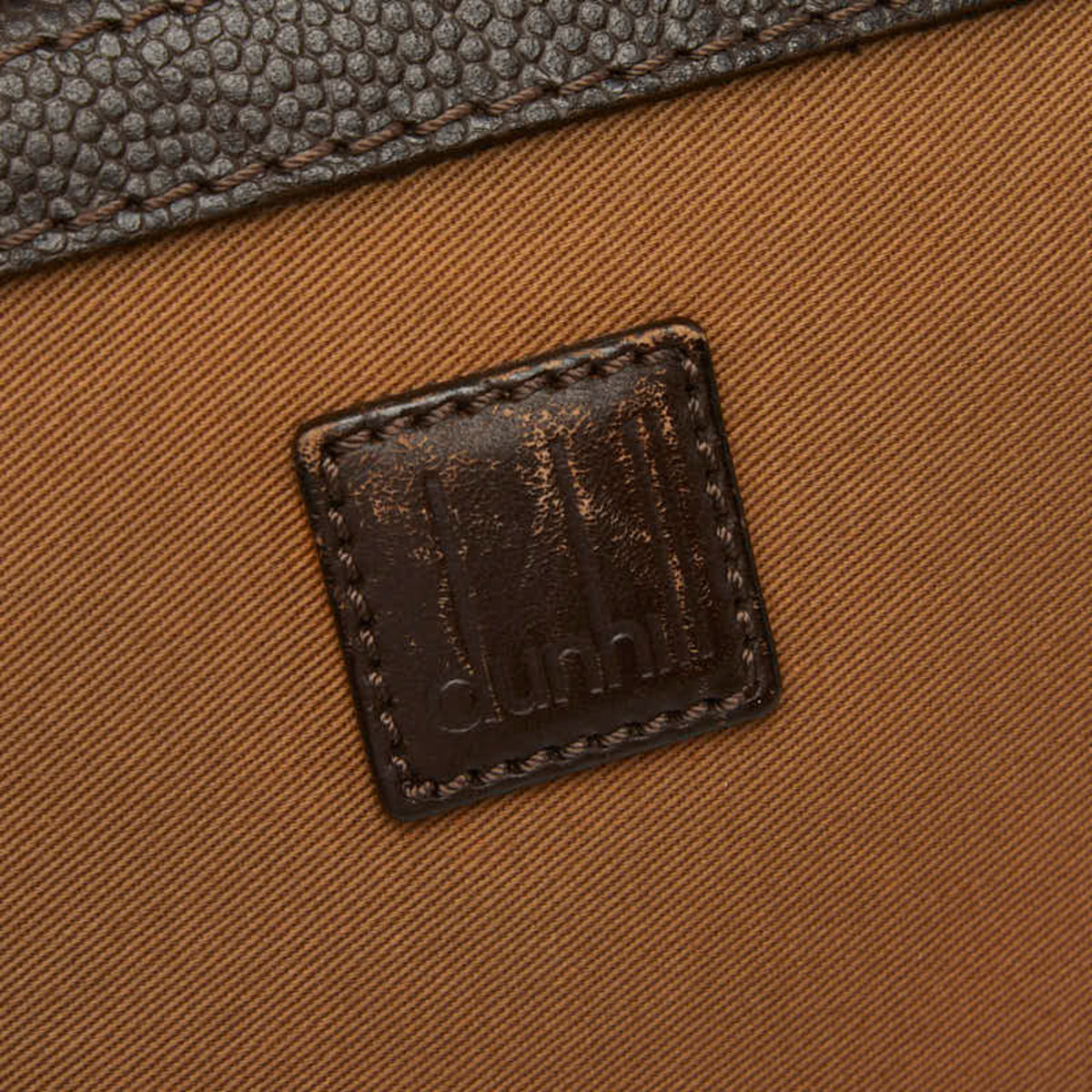 Dunhill Brown Canvas Leather Clutch Bag (Pre-Owned)