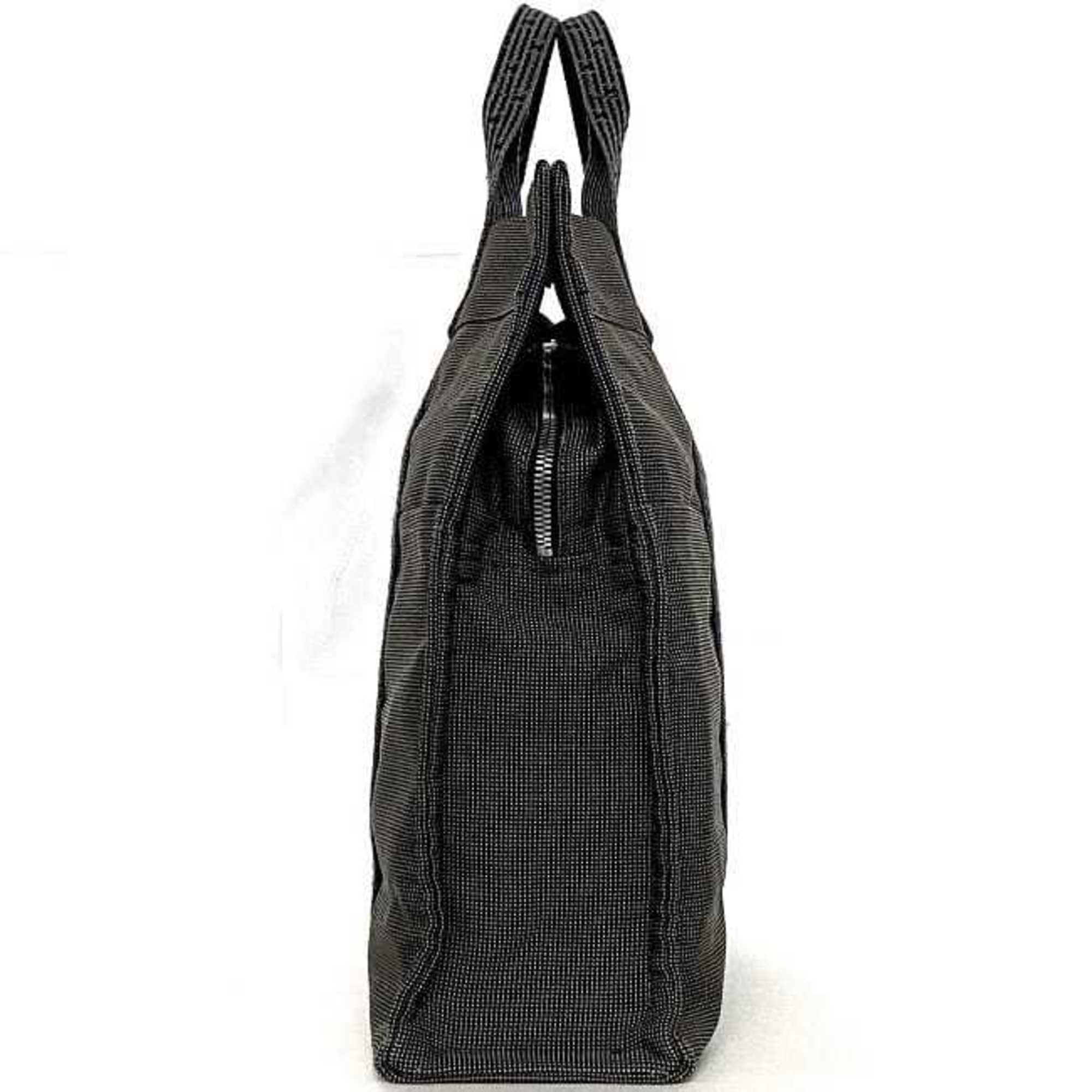 Hermes Gray Canvas Tote Bag (Pre-Owned)