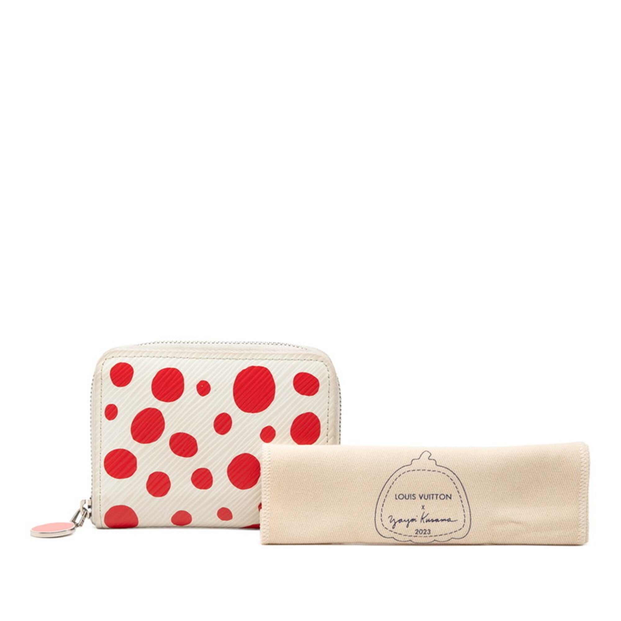 Louis Vuitton Epi Red Color White Leather Long Wallet (Bi-Fold) (Pre-Owned)