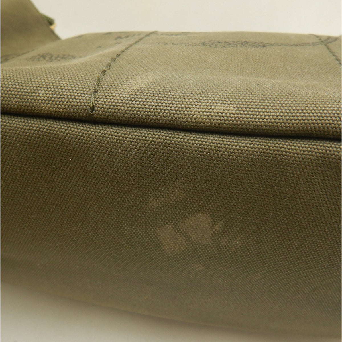Prada Canapa Gold Canvas Tote Bag (Pre-Owned)
