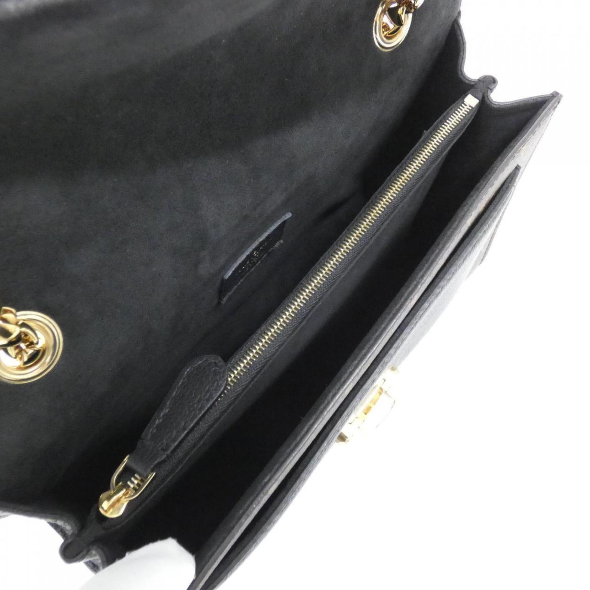 Louis Vuitton Black Brown Coated Canvas Shoulder Bag (Pre-Owned)