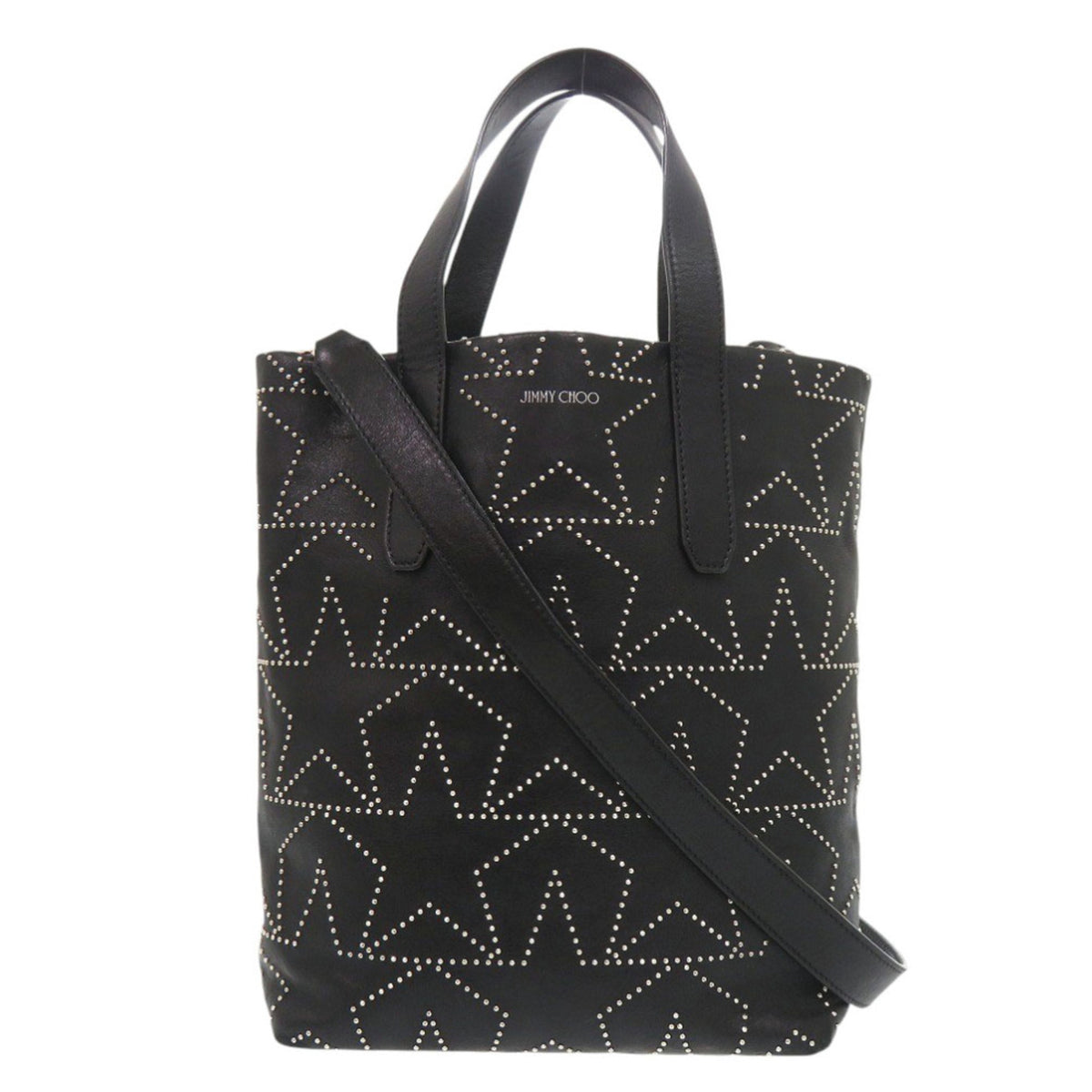 Jimmy Choo Black Leather Tote Bag (Pre-Owned)