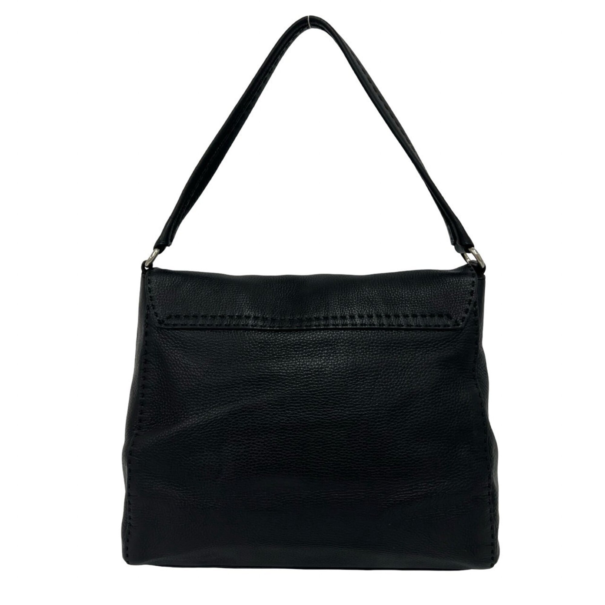 Prada Black Leather Handbag Shoulder Bag Tote Bag (Pre-Owned)