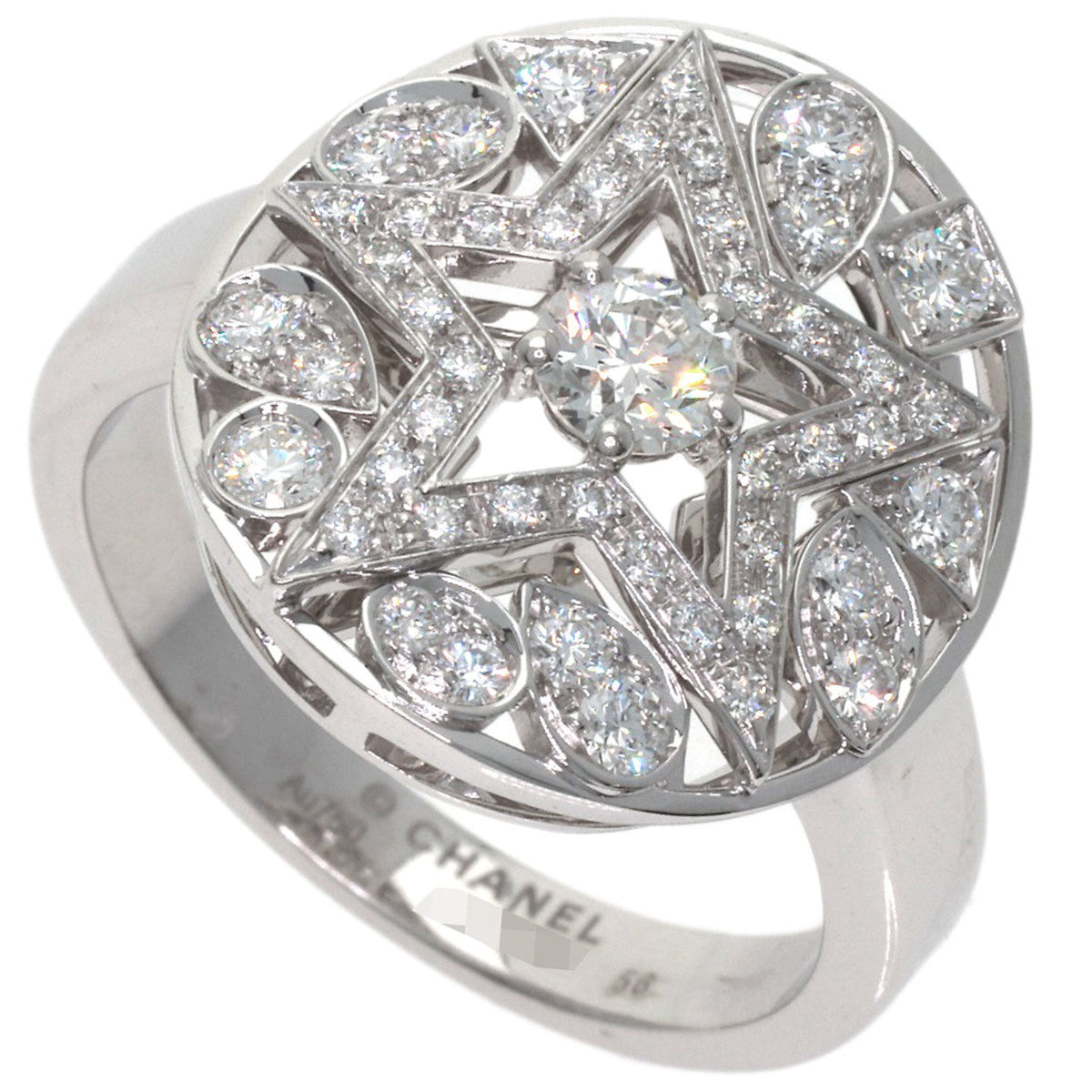 Chanel White Gold (18K) Band Ring (Pre-Owned)