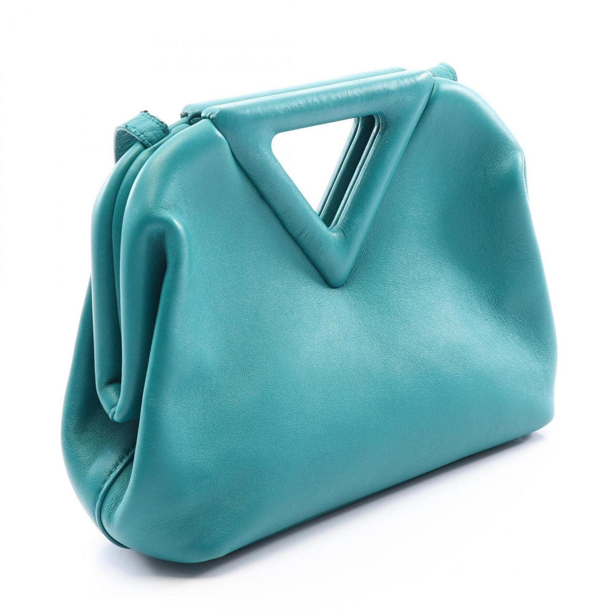 Bottega Veneta Green Leather Handbag Shoulder Bag (Pre-Owned)