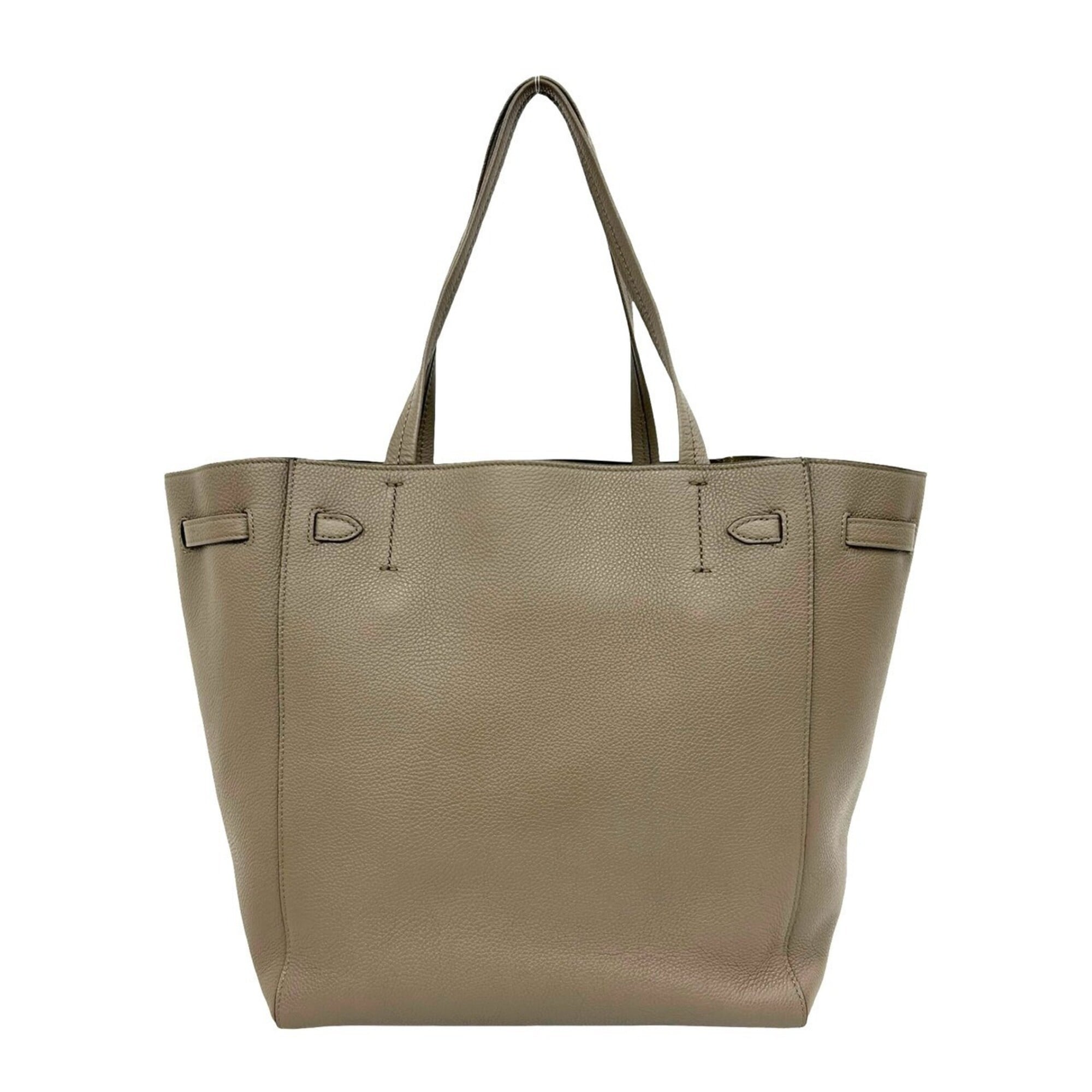 Celine Beige Leather Shoulder Bag Tote Bag (Pre-Owned)