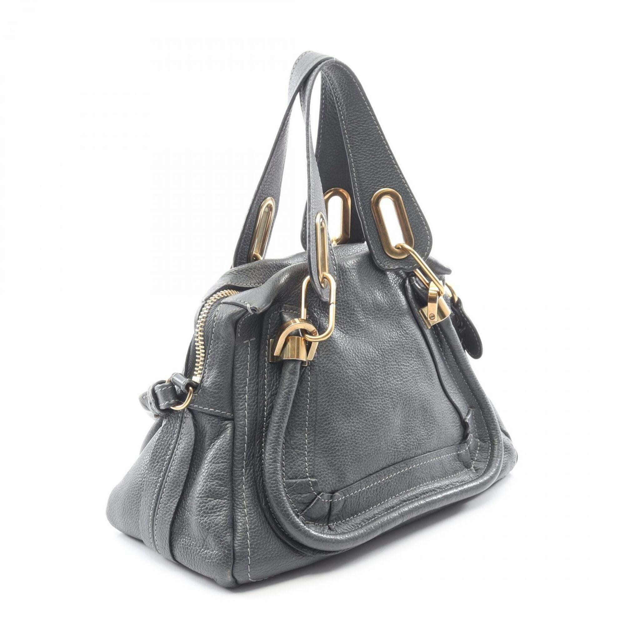 Chloé Gray Leather Handbag (Pre-Owned)
