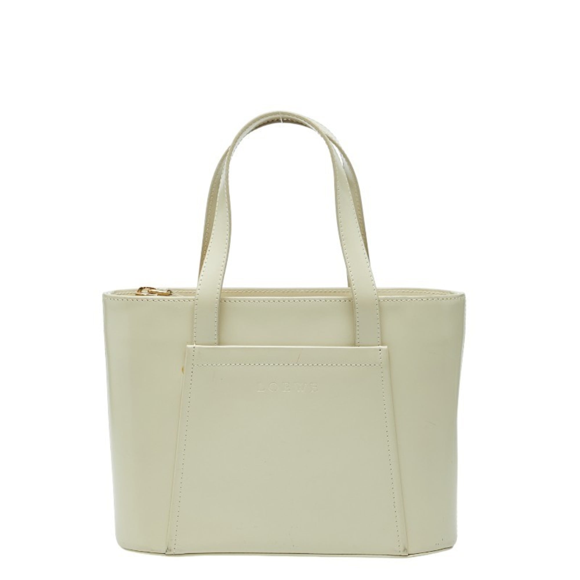 Loewe Off-White Leather Handbag (Pre-Owned)
