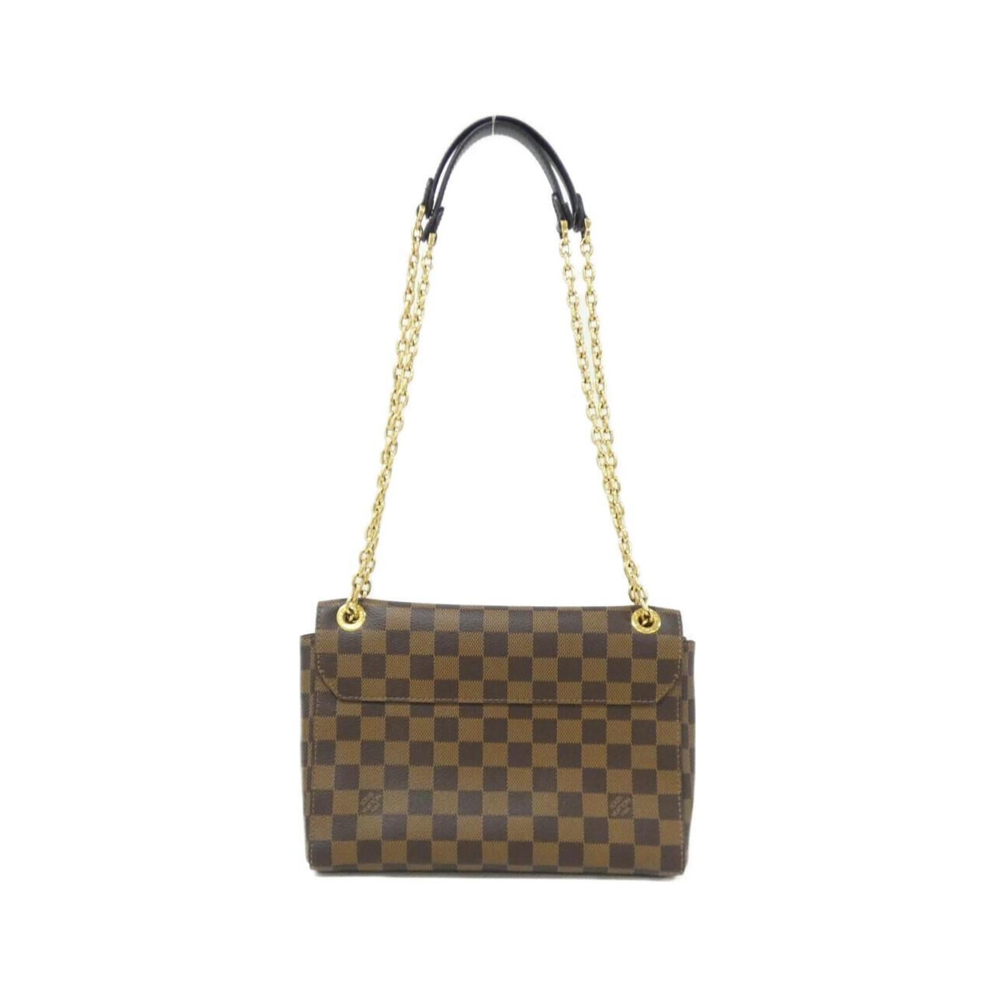 Louis Vuitton Black Ebene Coated Canvas Leather Shoulder Bag (Pre-Owned)