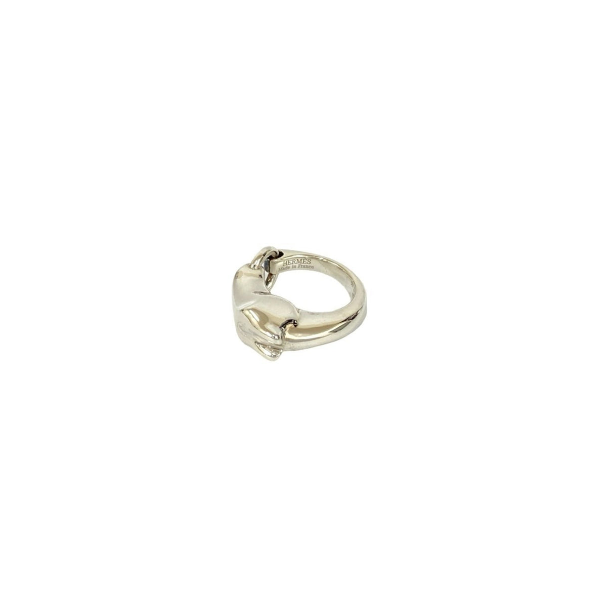 Hermes Silver Silver 925 Band Ring (Pre-Owned)