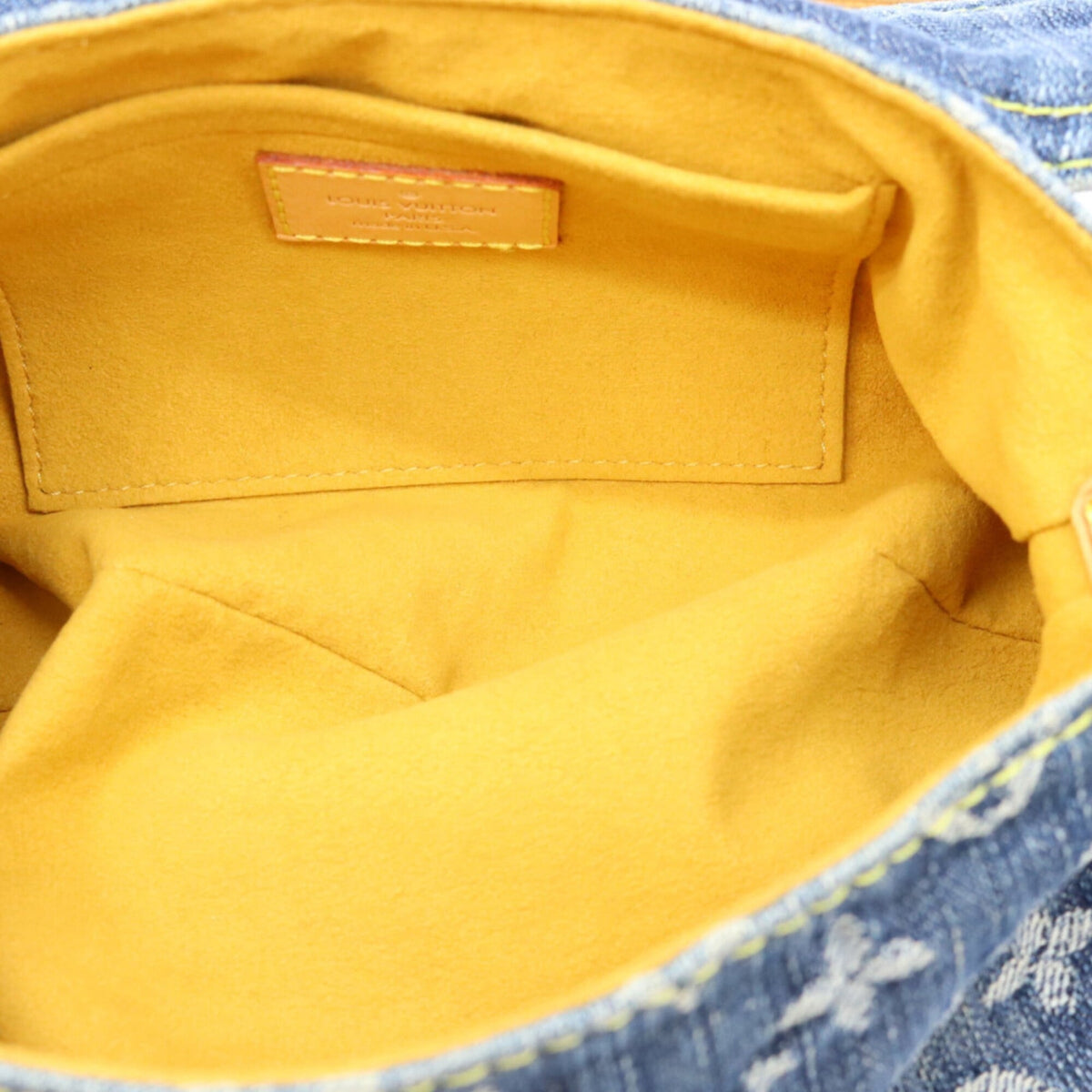 Louis Vuitton Gold Monogram Denim Shoulder Bag (Pre-Owned)