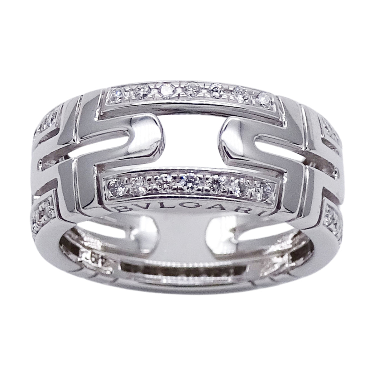 Bvlgari White Gold White Gold (18K) Band Ring (Pre-Owned)