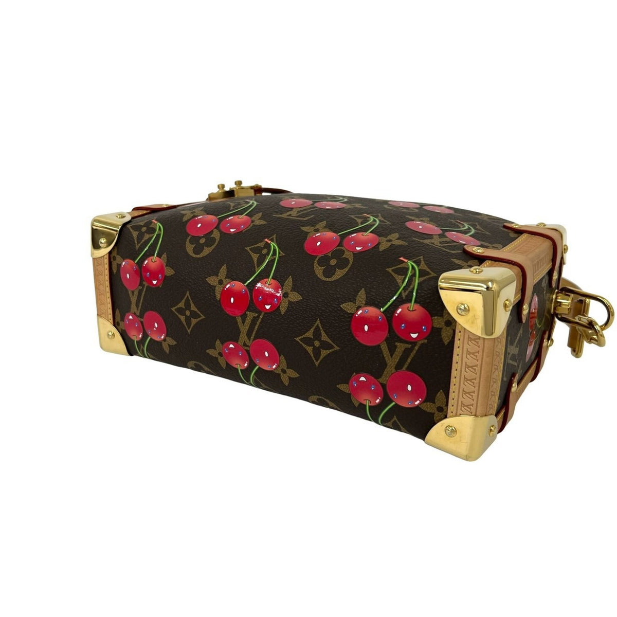 Louis Vuitton Brown Red Color Leather Pvc Shoulder Bag (Pre-Owned)