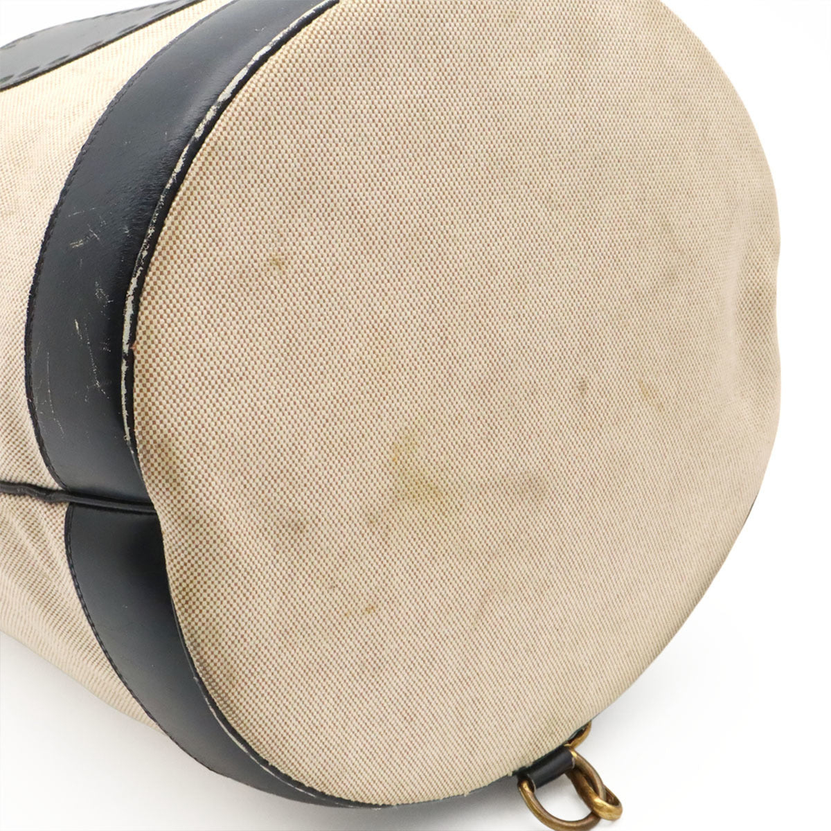Hermes Natural Navy Toile H Shoulder Bag (Pre-Owned)