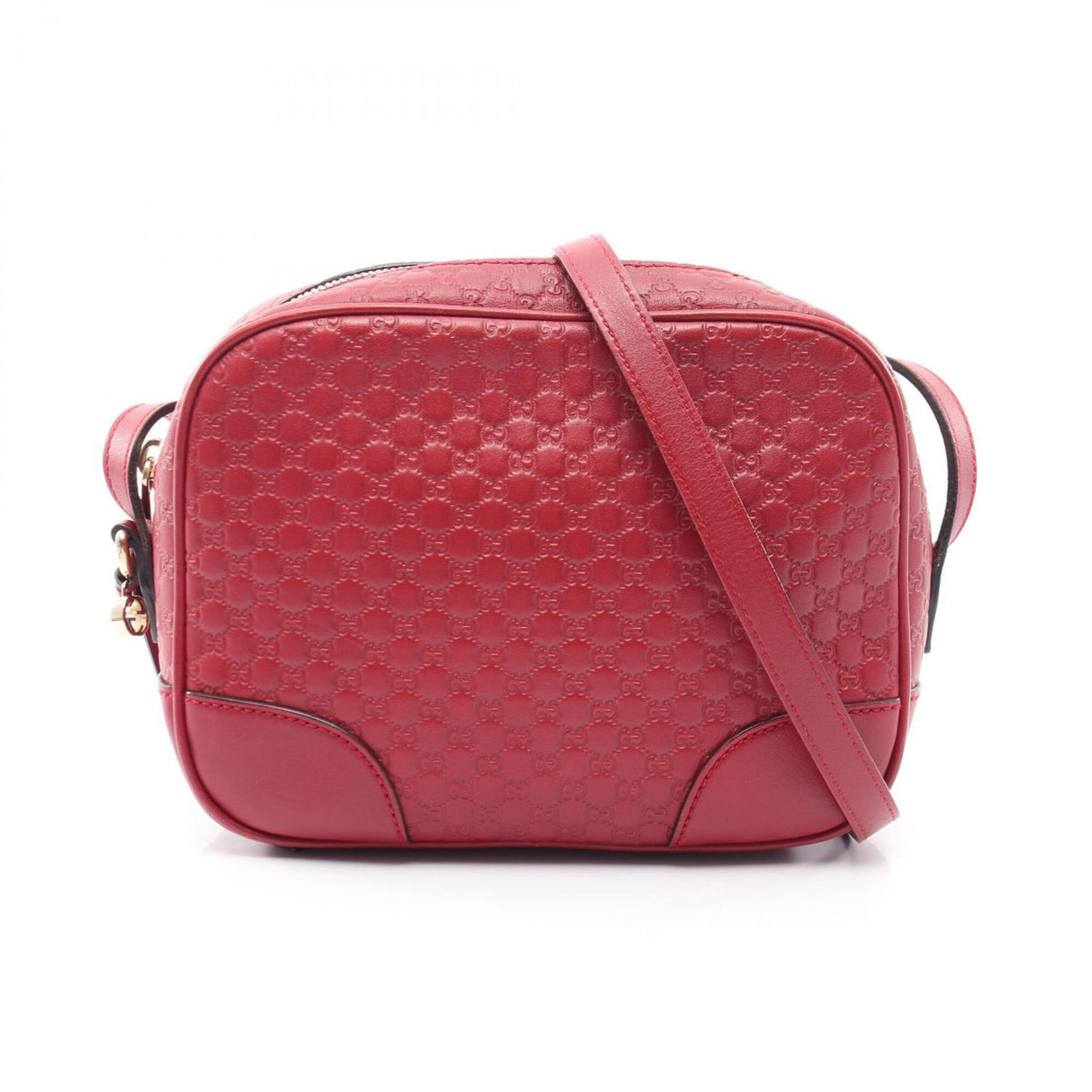 Gucci Red Color Leather Handbag Shoulder Bag (Pre-Owned)