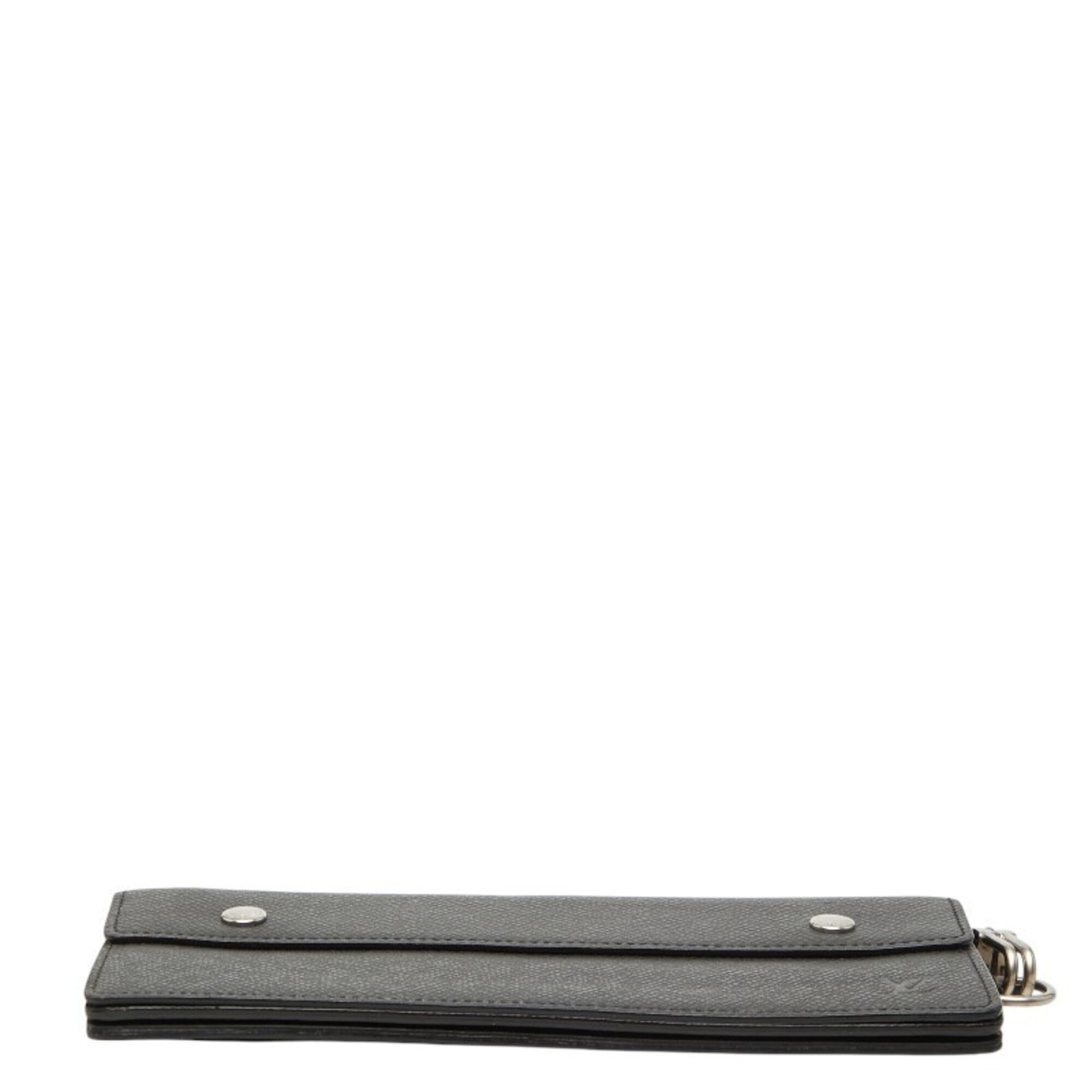 Louis Vuitton Ardoise Black Pvc Leather Long Wallet (Bi-Fold) (Pre-Owned)