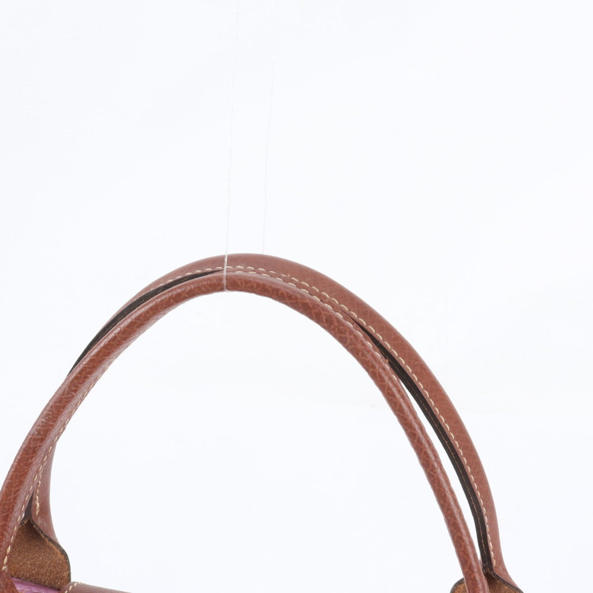 Longchamp Pink Leather Nylon Handbag Shoulder Bag Tote Bag (Pre-Owned)