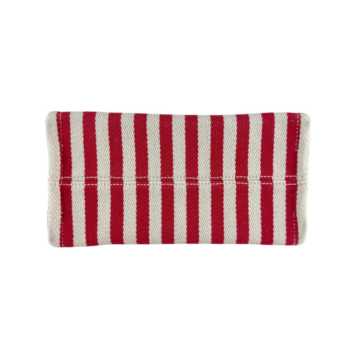 Celine Brown Red Color White Canvas Leather Handbag Shoulder Bag (Pre-Owned)