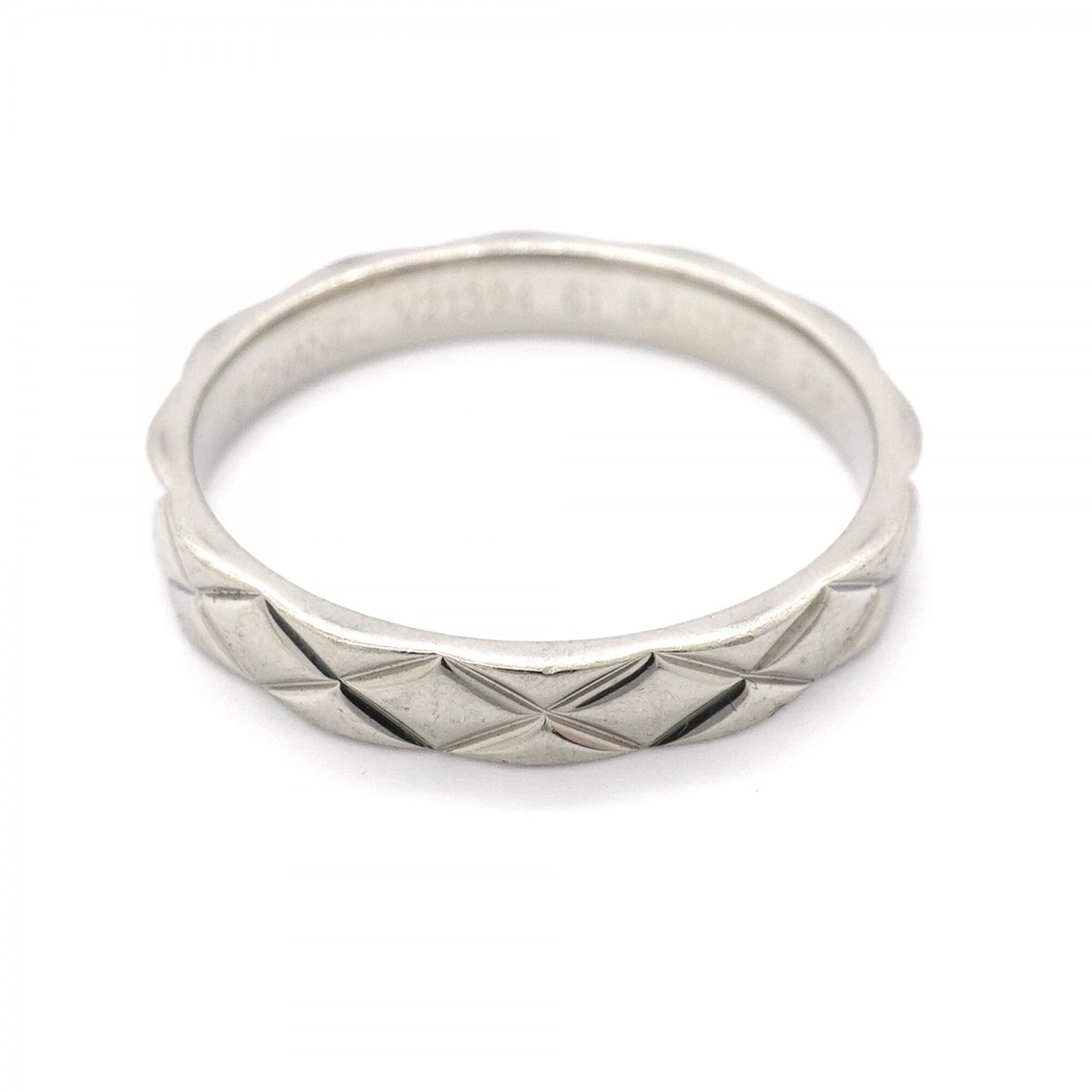 Chanel Platinum 950 Band Ring (Pre-Owned)
