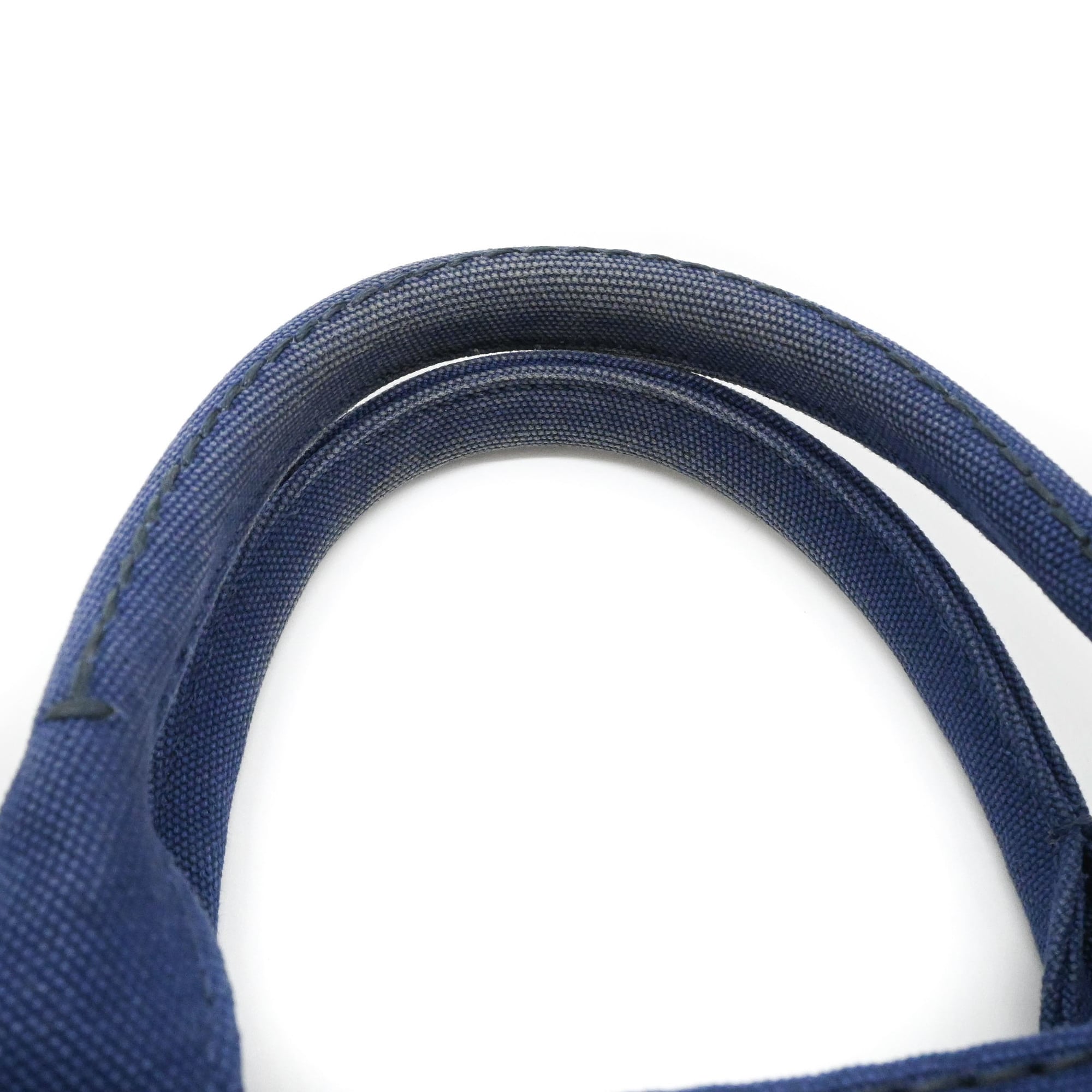 Prada Canapa Blue Canapa Handbag Tote Bag (Pre-Owned)