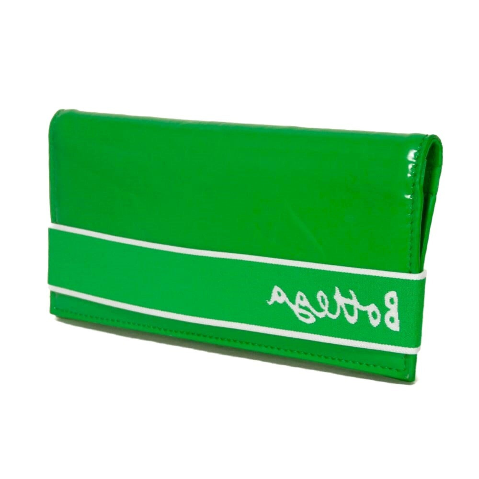 Bottega Veneta Green Leather Long Wallet (Bi-Fold) (Pre-Owned)