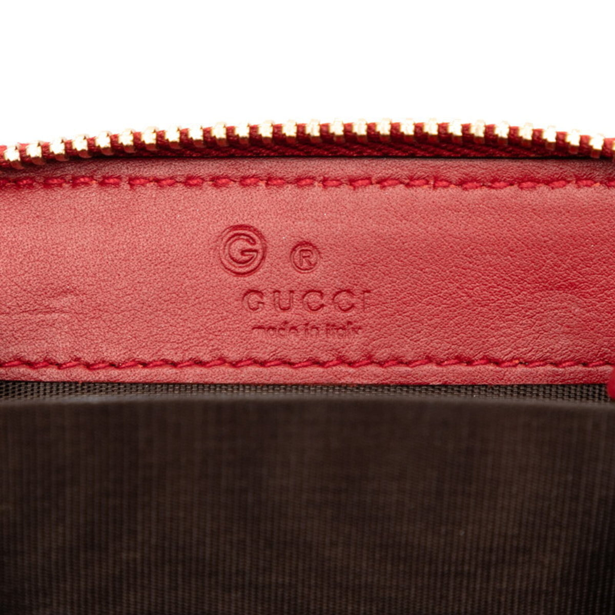 Gucci Red Color Leather Coin Purse/Coin Case (Pre-Owned)