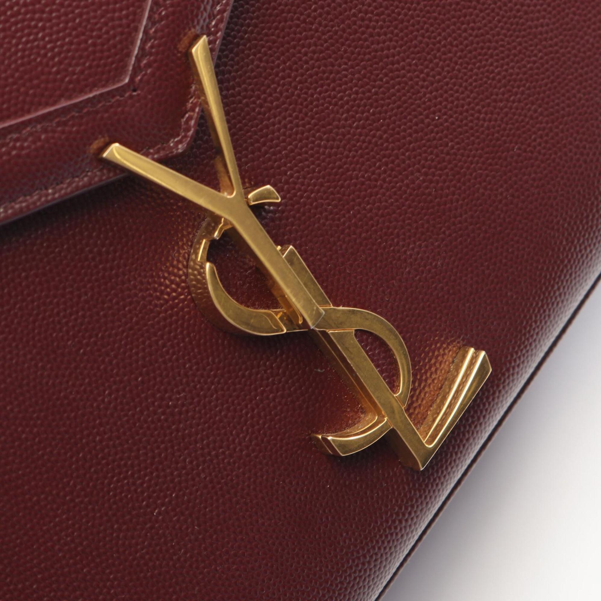 Yves Saint Laurent Bordeaux Leather Handbag (Pre-Owned)