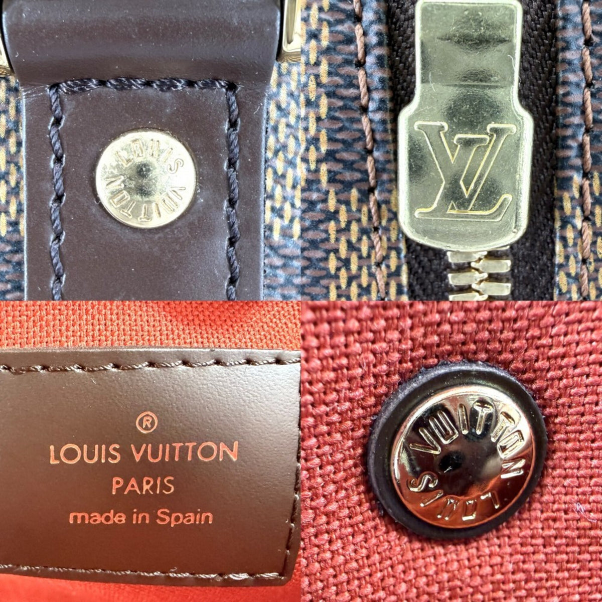 Louis Vuitton Damier Brown Damier Canvas Boston Bag Handbag (Pre-Owned)