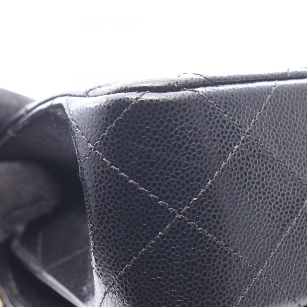Chanel Black Grained Calfskin Handbag Shoulder Bag (Pre-Owned)