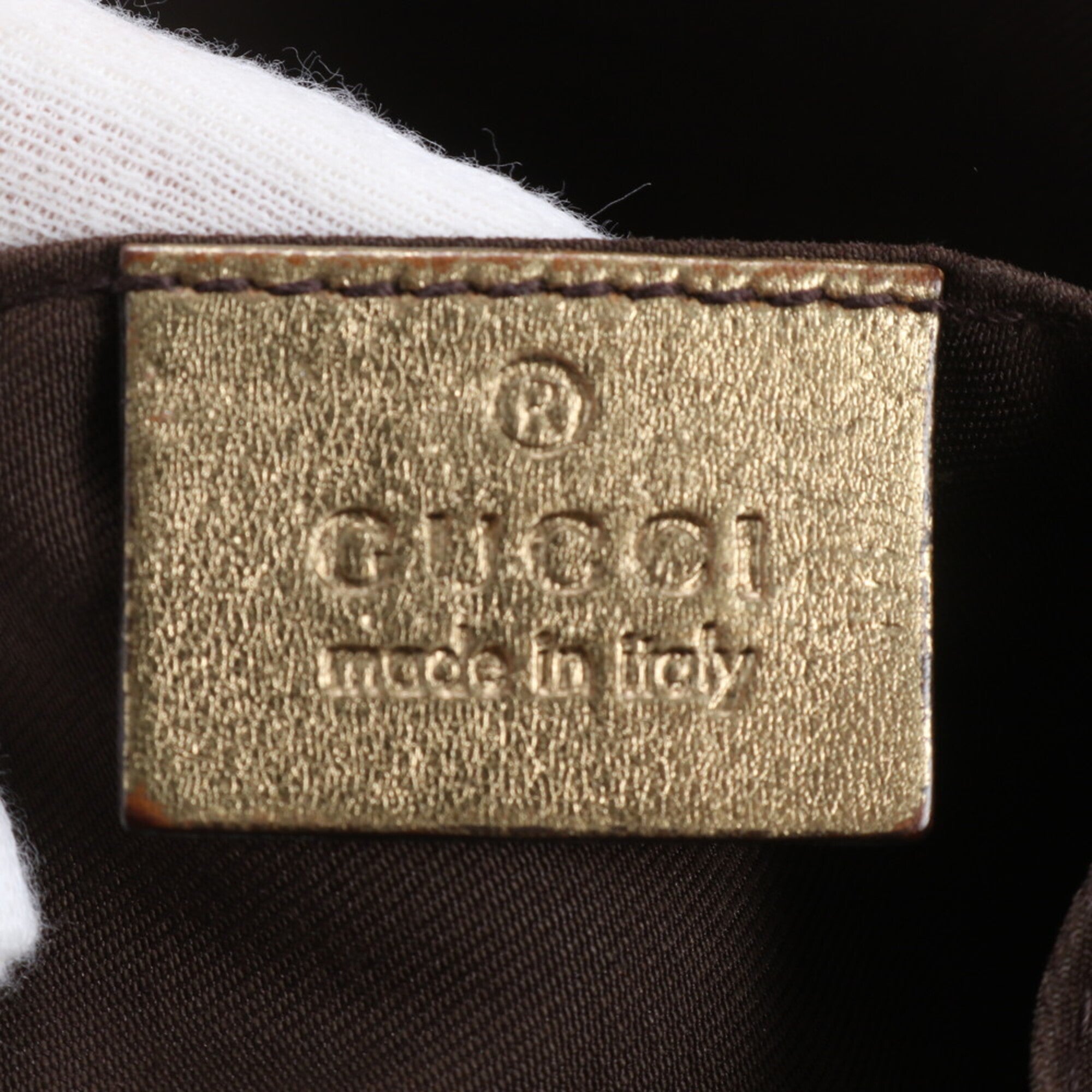 Gucci Brown Coated Canvas Leather Handbag Tote Bag (Pre-Owned)