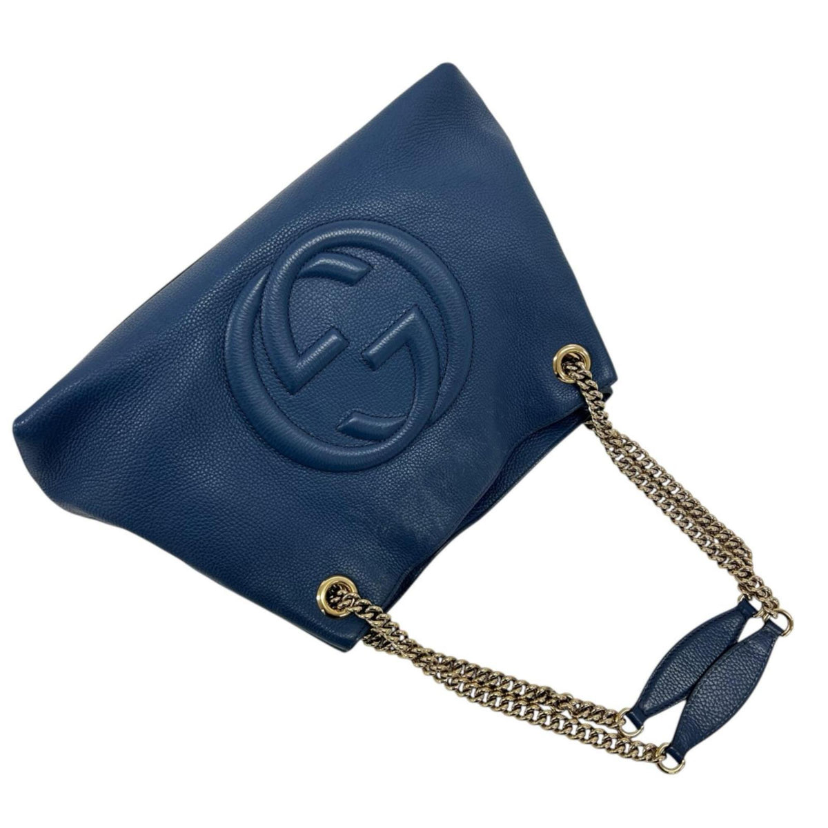 Gucci Blue Leather Shoulder Bag (Pre-Owned)