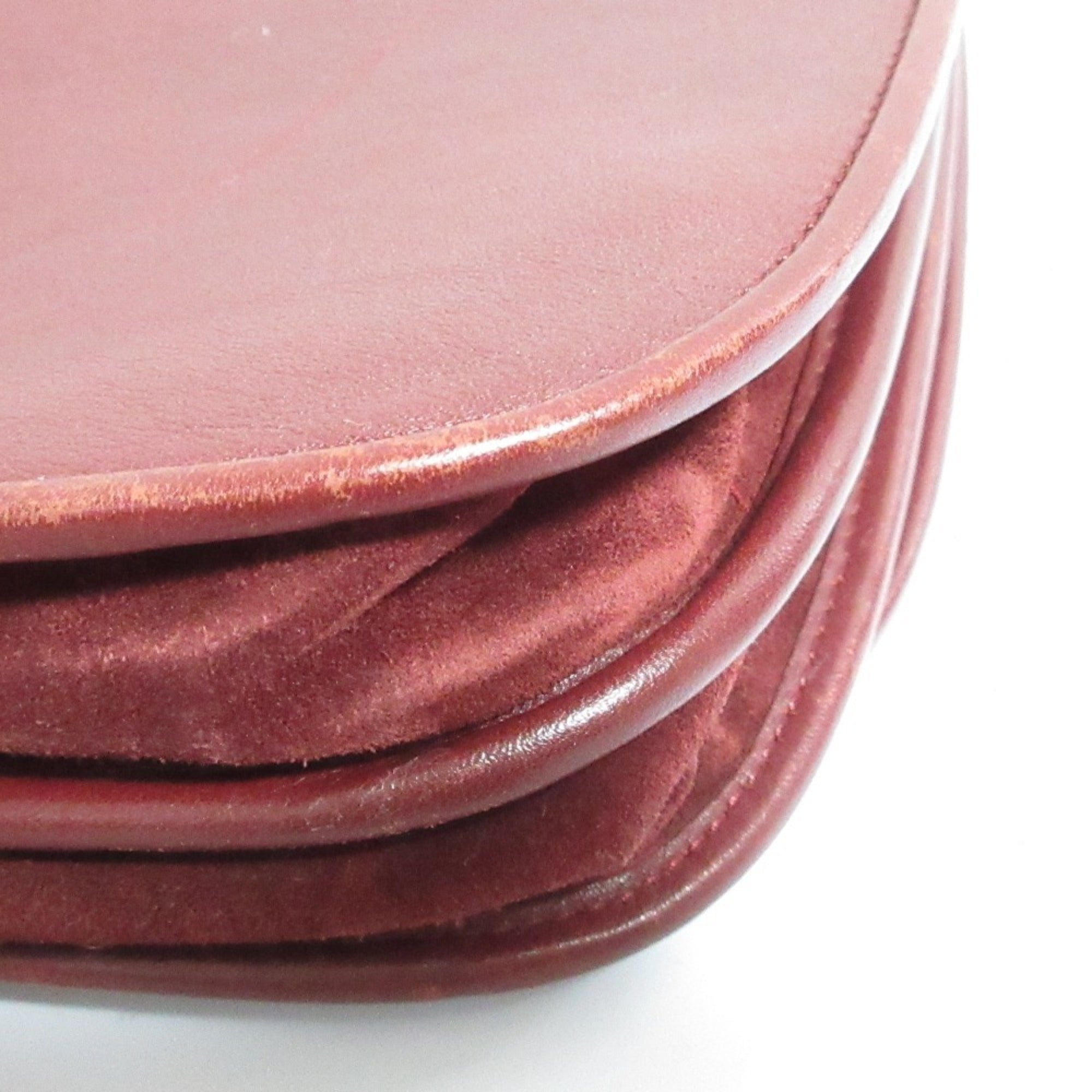 Cartier Bordeaux Leather Shoulder Bag (Pre-Owned)