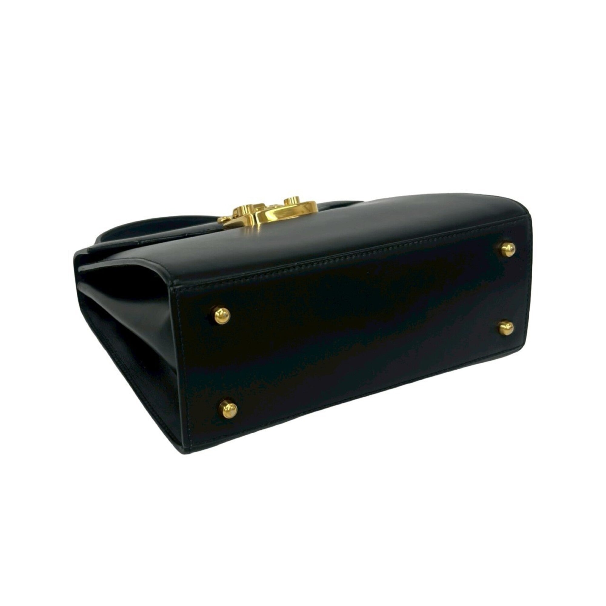 Gucci Black Leather Handbag Shoulder Bag (Pre-Owned)