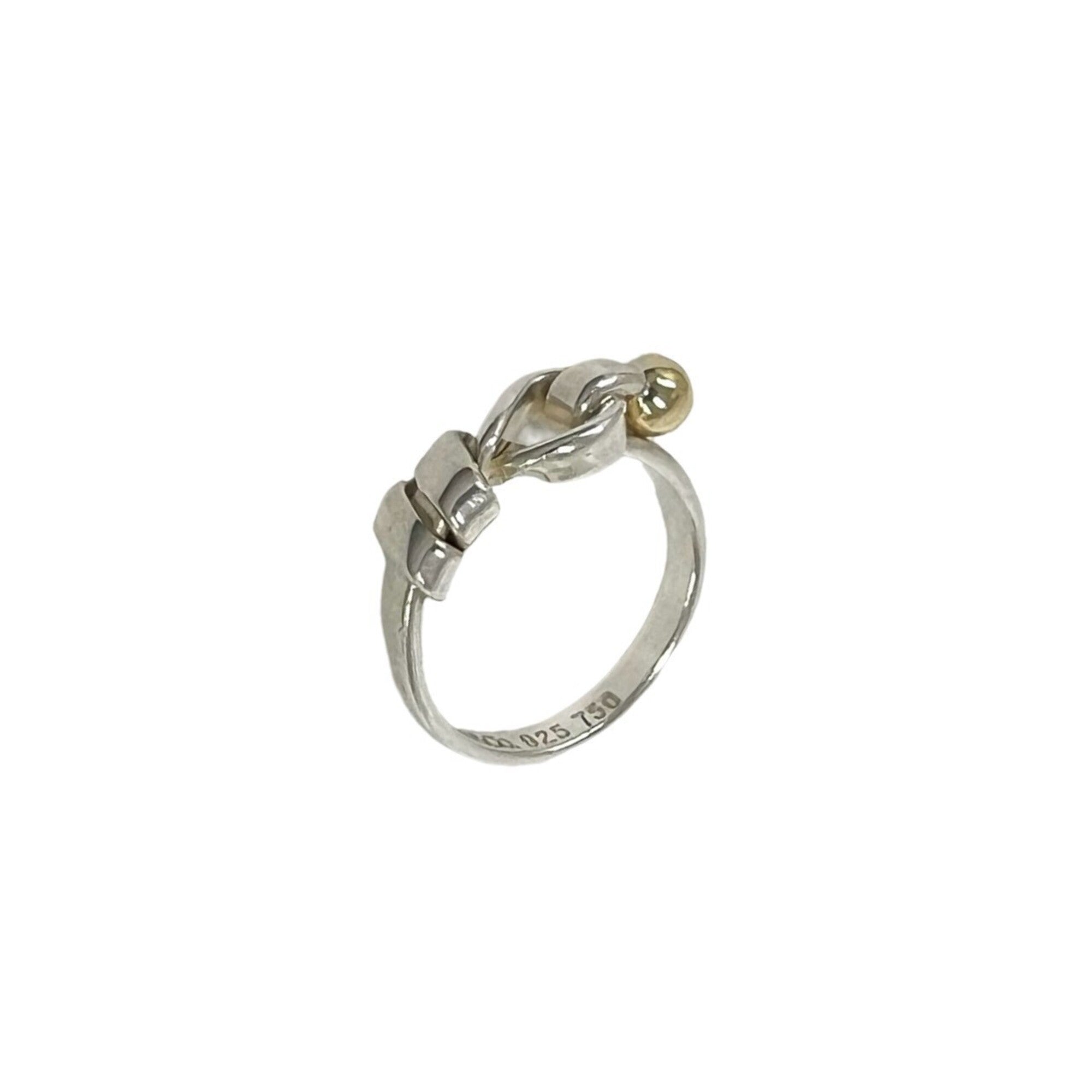 Tiffany Silver Yellow Gold (18K) Silver 925 Band Ring (Pre-Owned)