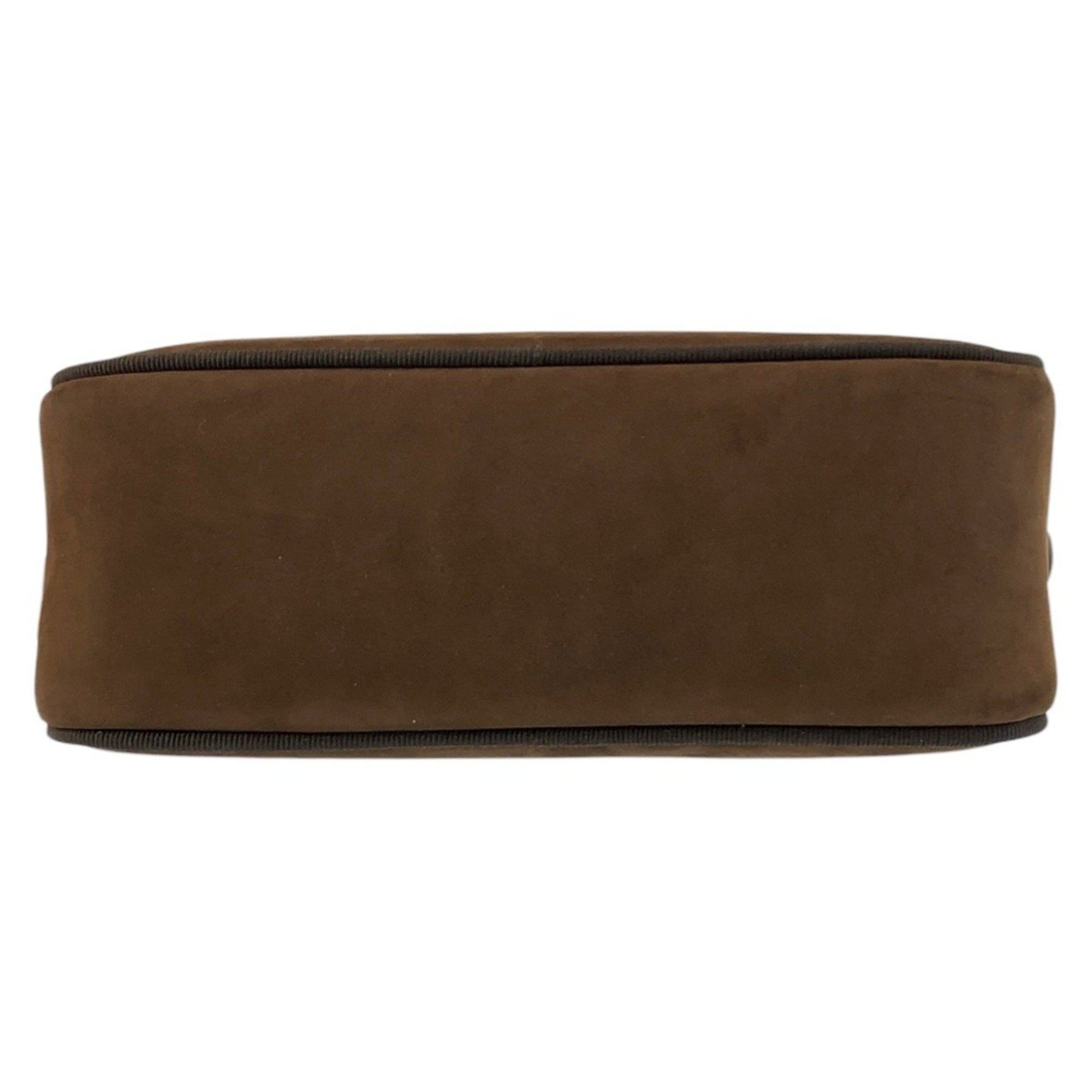 Salvatore Ferragamo Brown Suede Pochette Shoulder Bag (Pre-Owned)