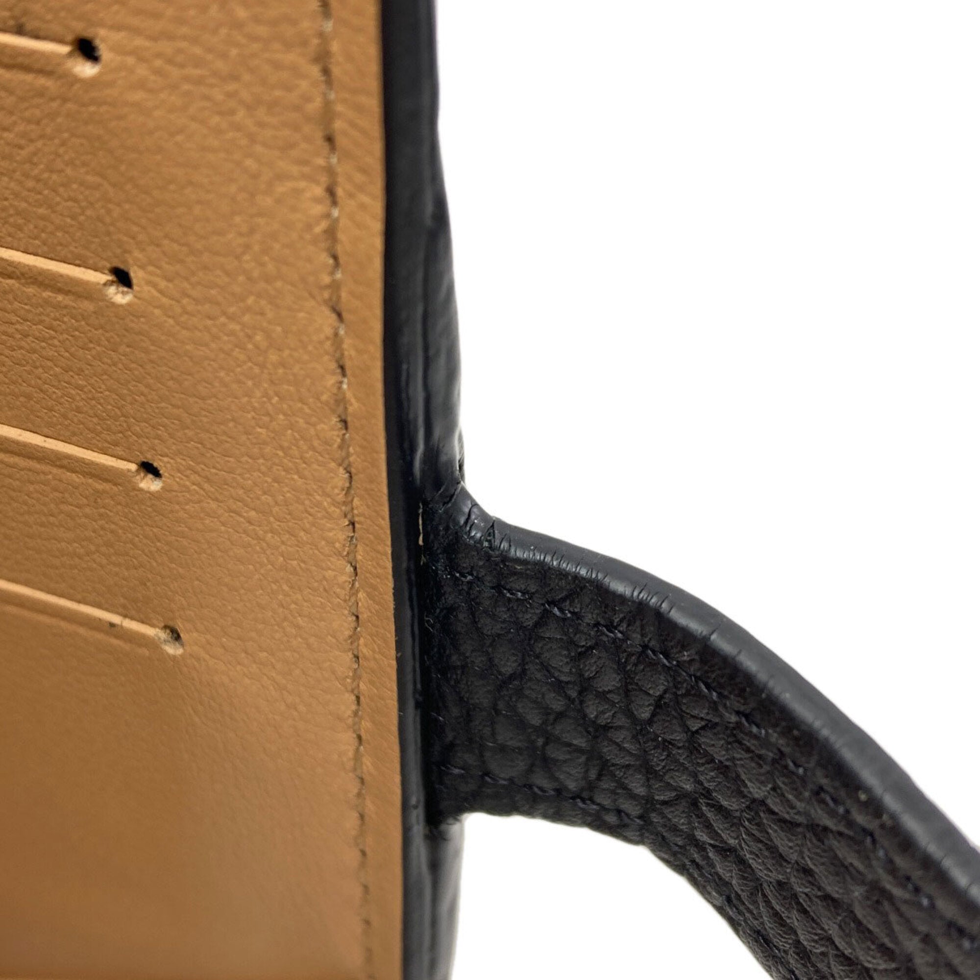 Louis Vuitton Brown Noir Leather Long Wallet (Bi-Fold) (Pre-Owned)