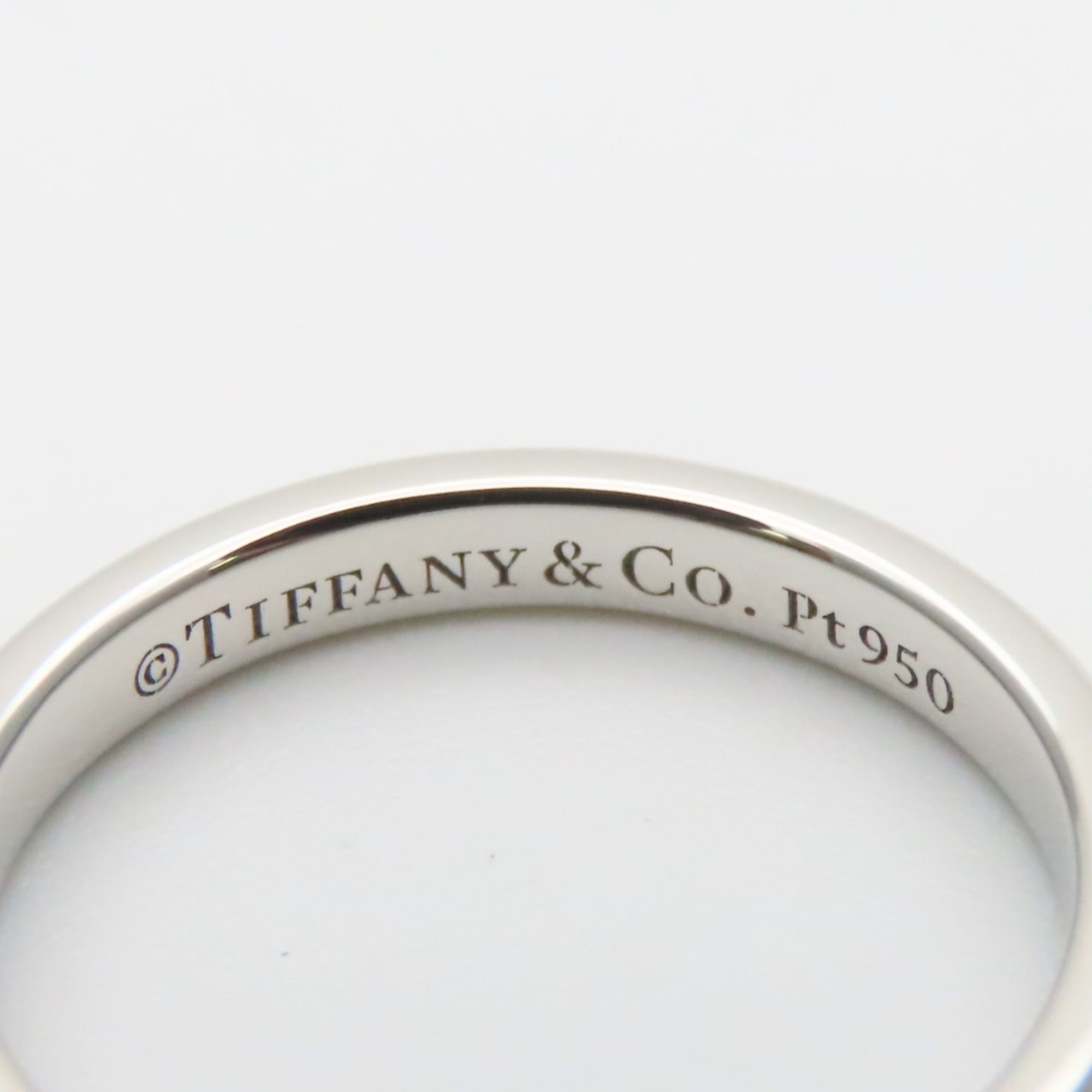 Tiffany Platinum Platinum 950 Band Ring (Pre-Owned)