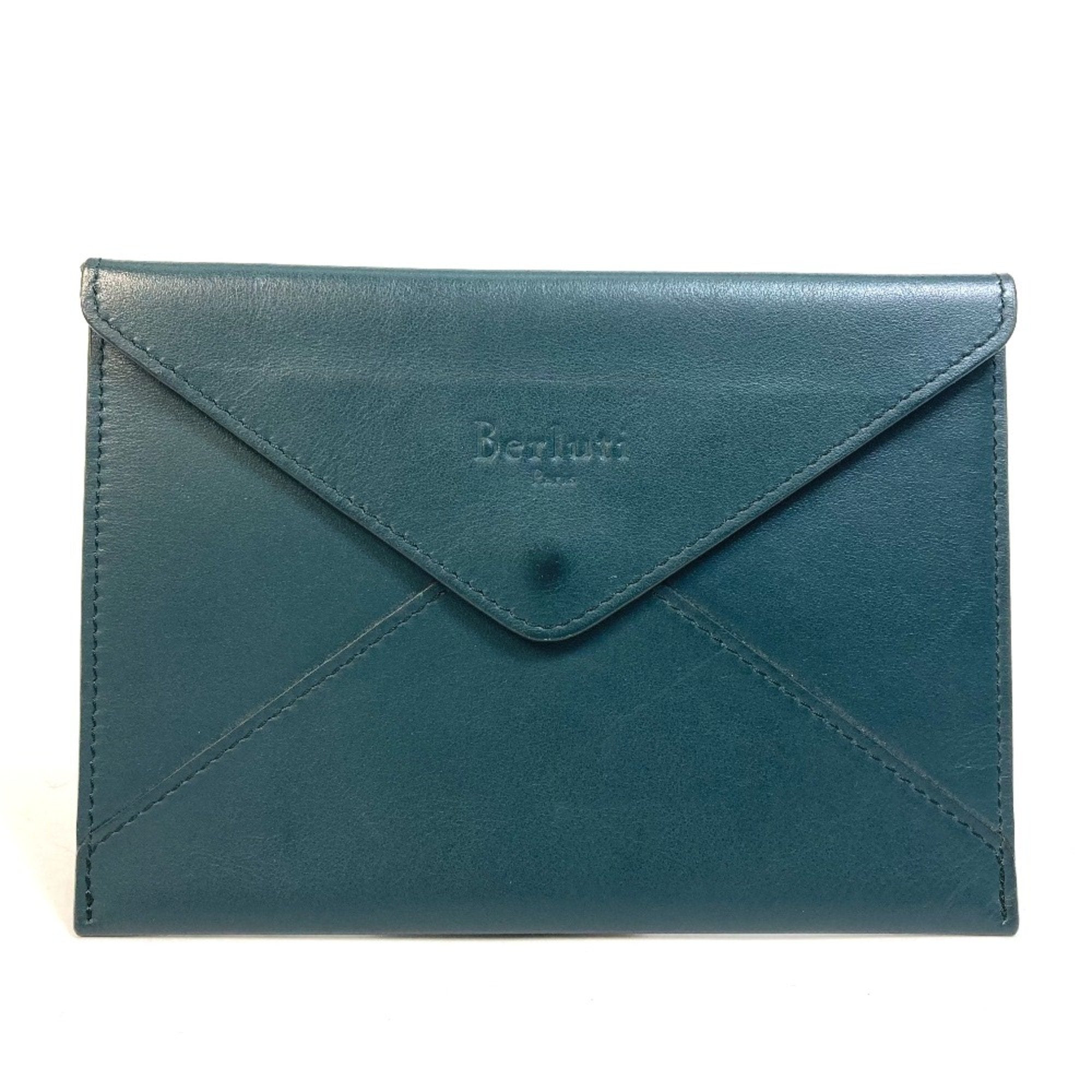 Berluti Green Leather Pouch (Pre-Owned)