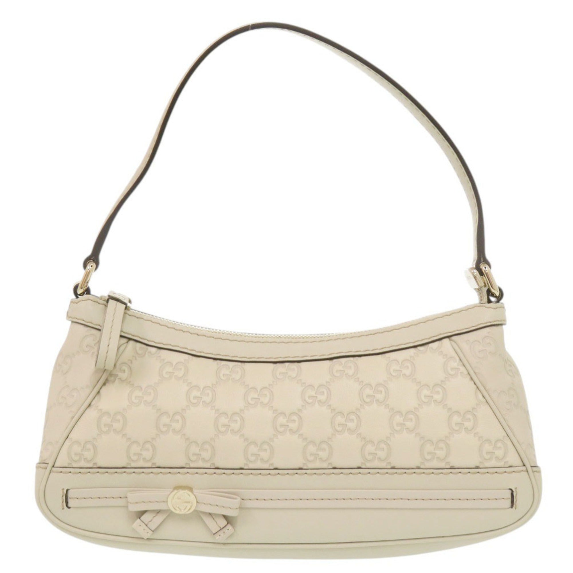 Gucci White Leather Shoulder Bag (Pre-Owned)