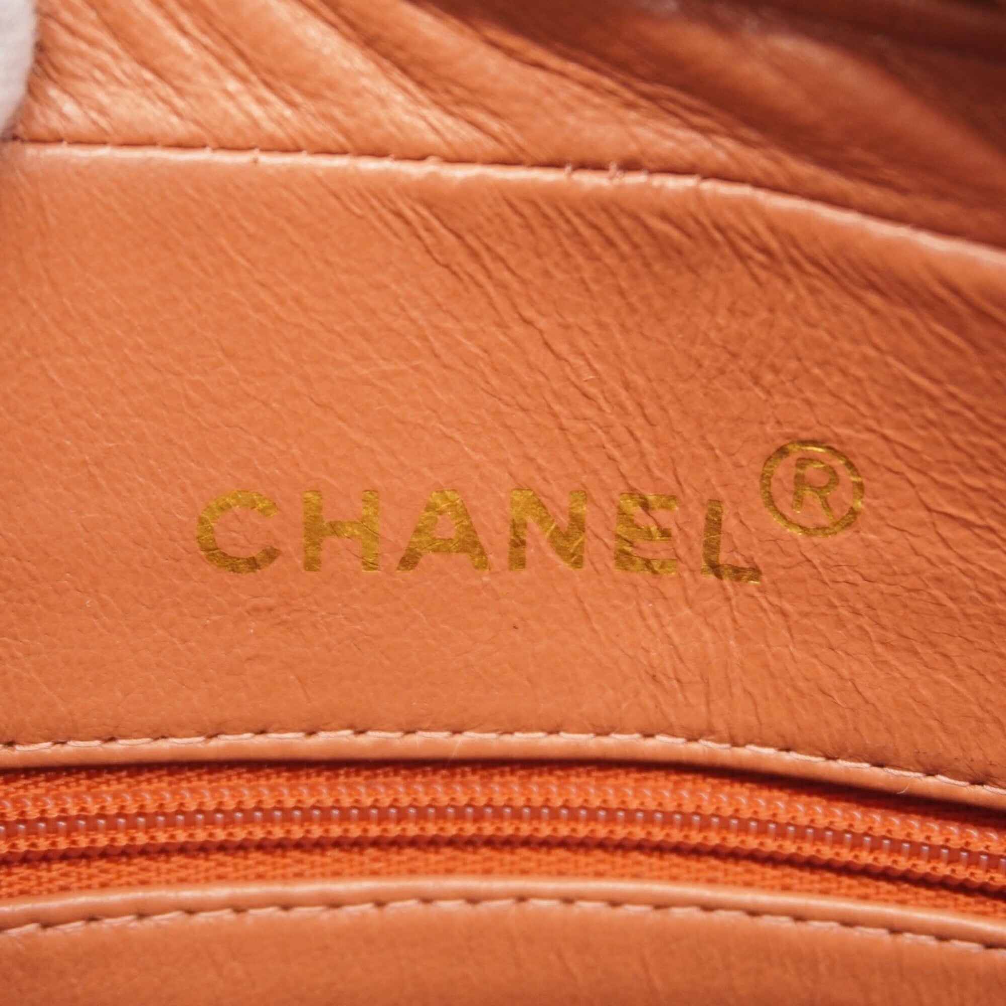 Chanel Salmon Pink Canvas Shoulder Bag (Pre-Owned)